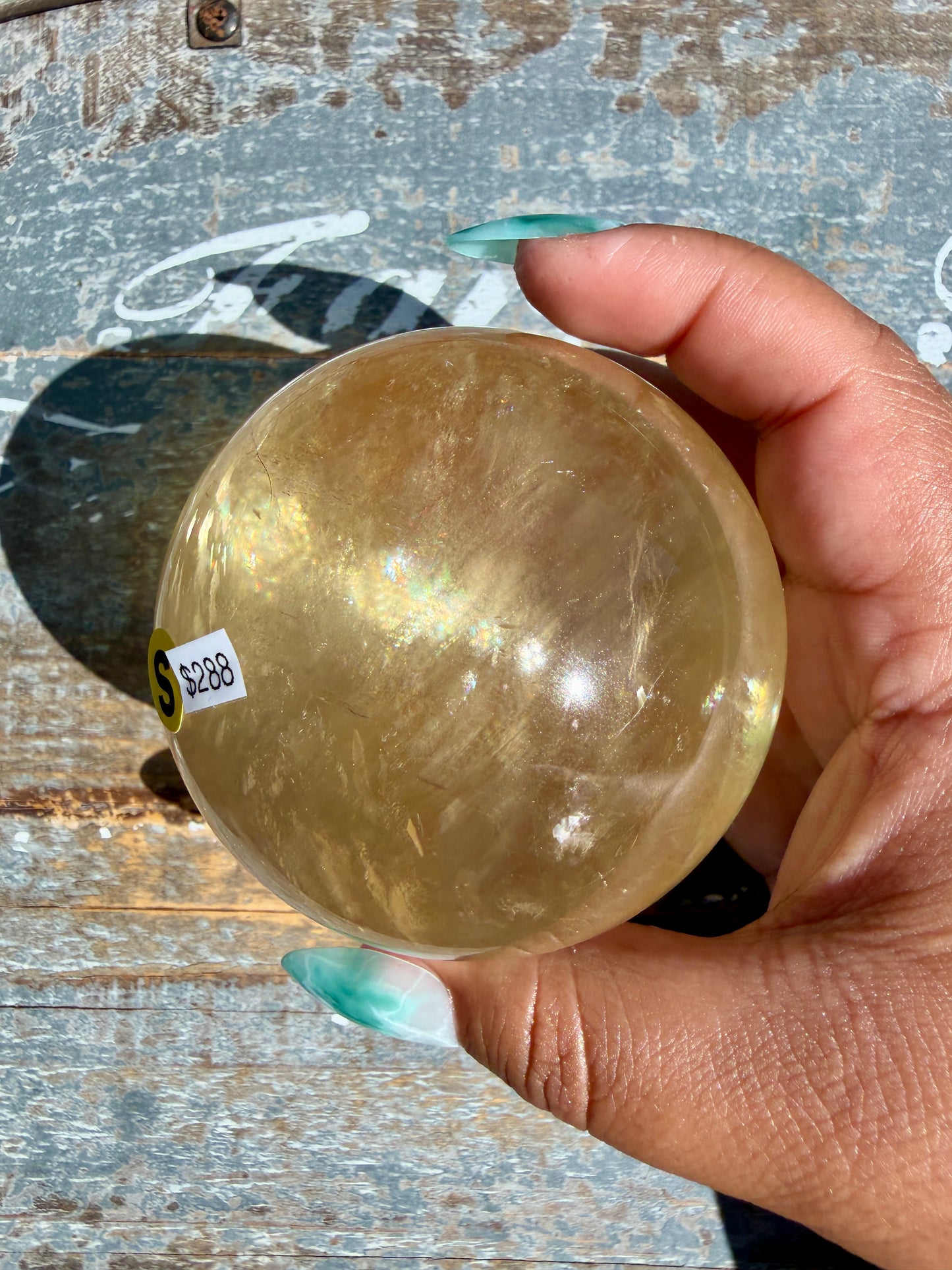 Gorgeous Optical Honey Calcite Sphere | Opt S