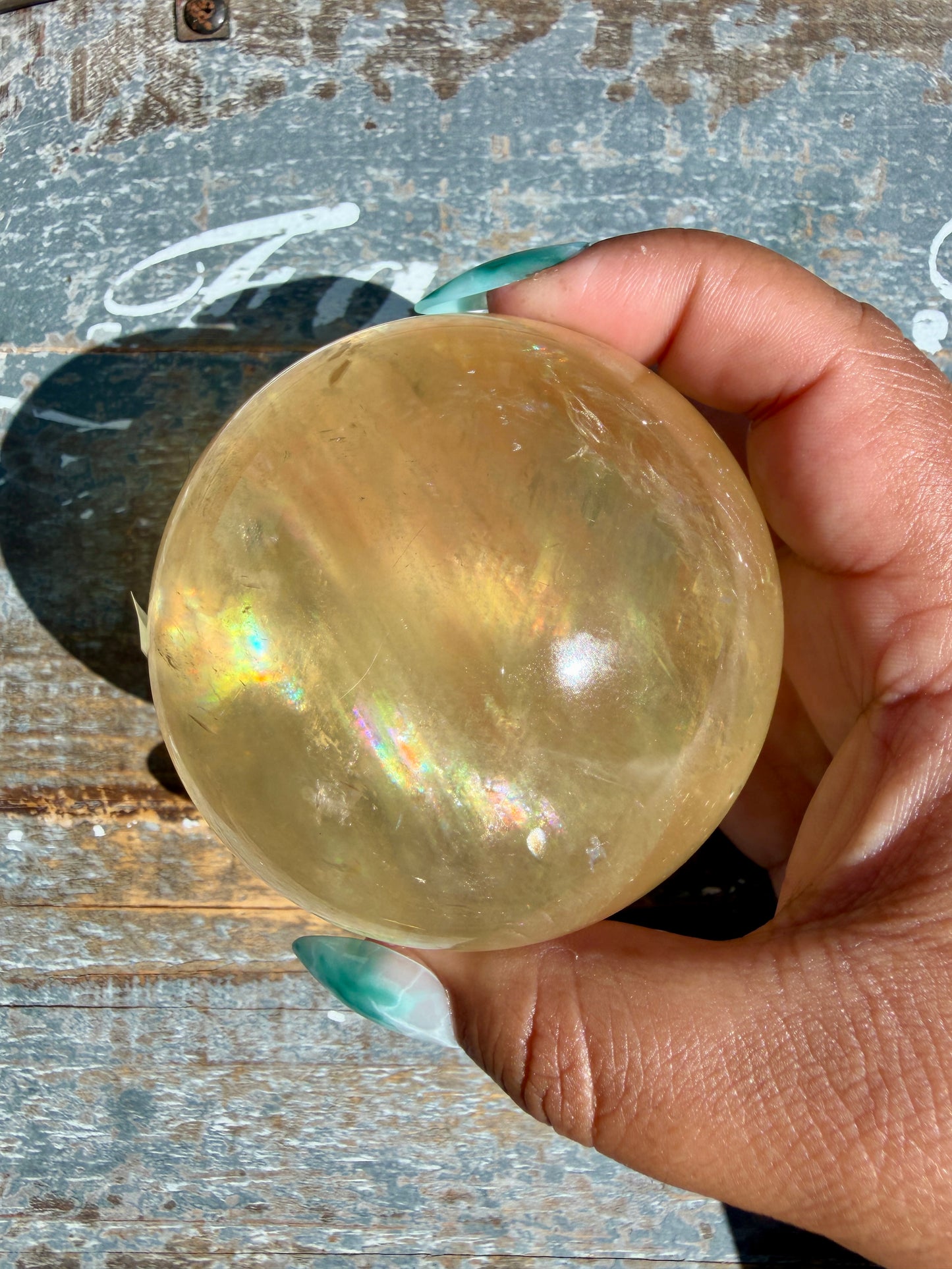 Gorgeous Optical Honey Calcite Sphere | Opt S