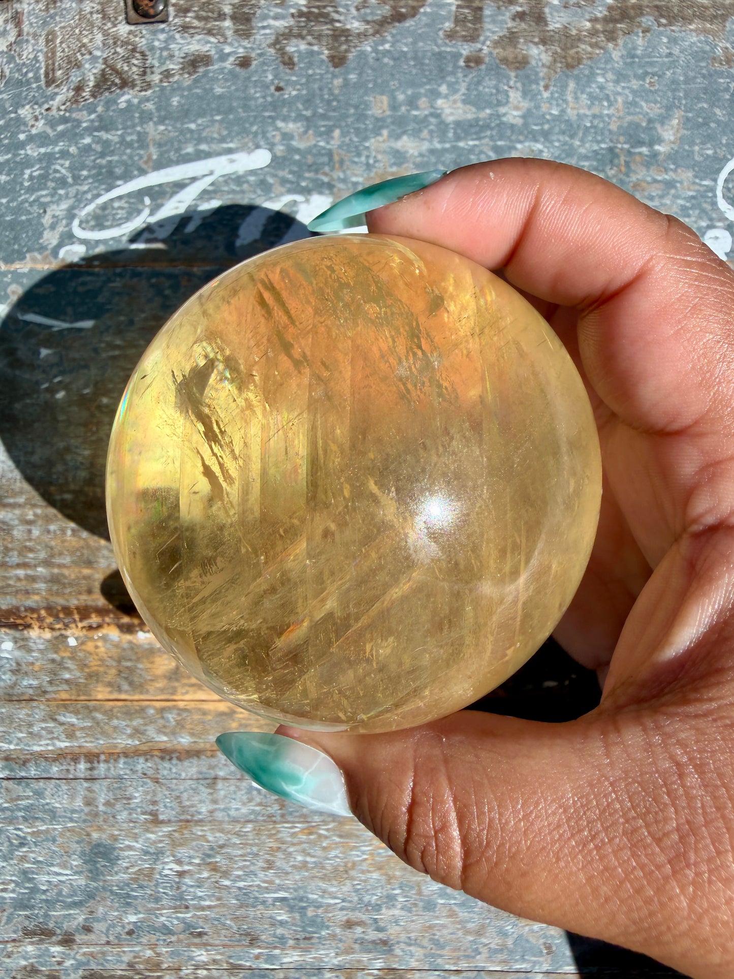 Gorgeous Optical Honey Calcite Sphere | Opt S