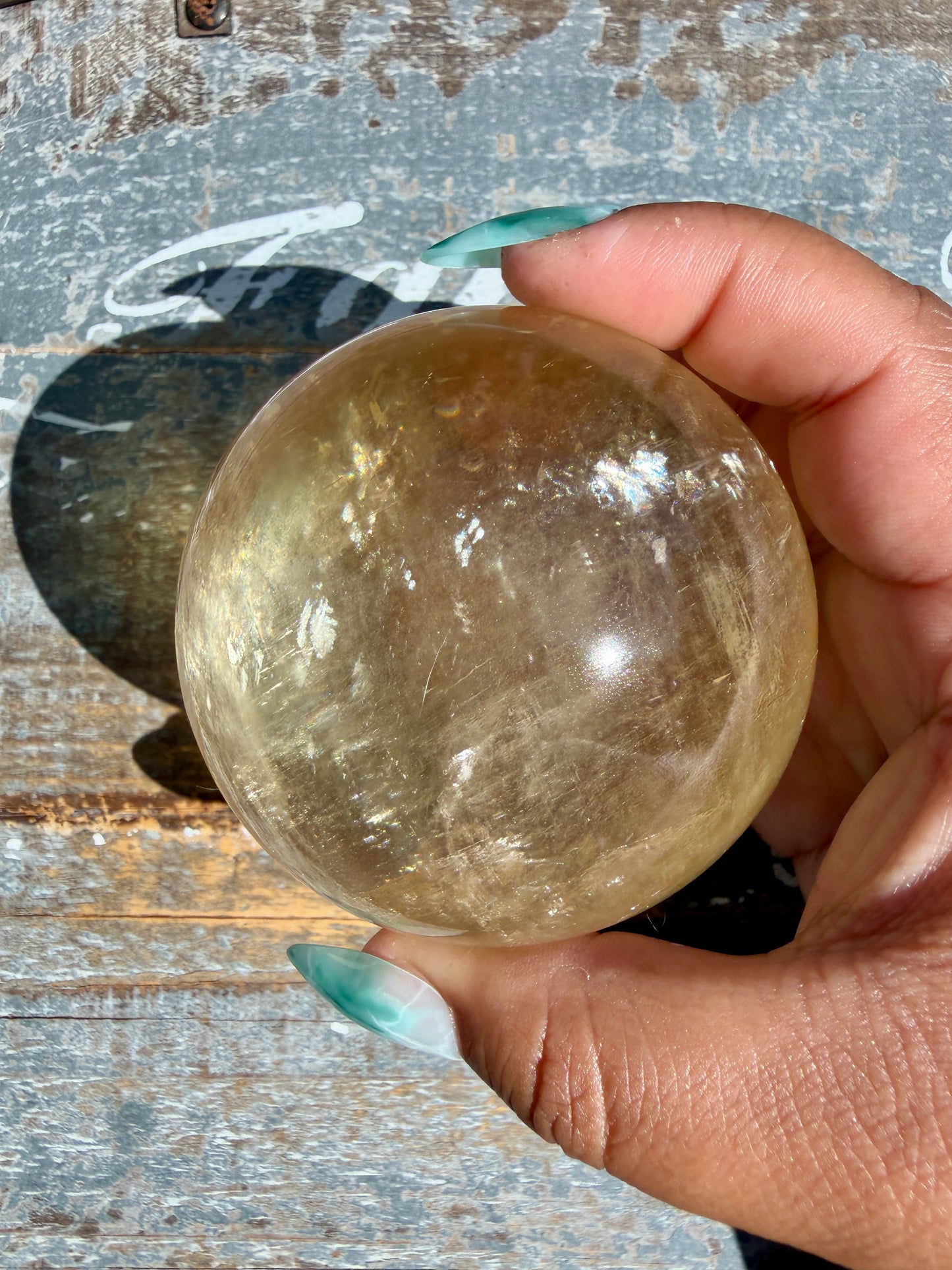 Gorgeous Optical Honey Calcite Sphere | Opt S