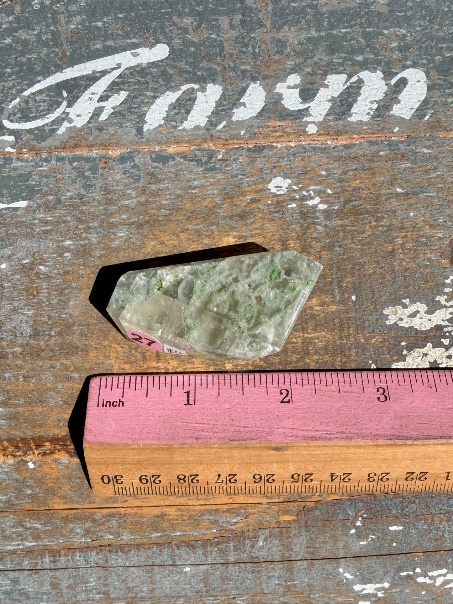 Gorgeous Optical Calcite + Moss Agate Combo Mineral Freeform From India | Opt 27