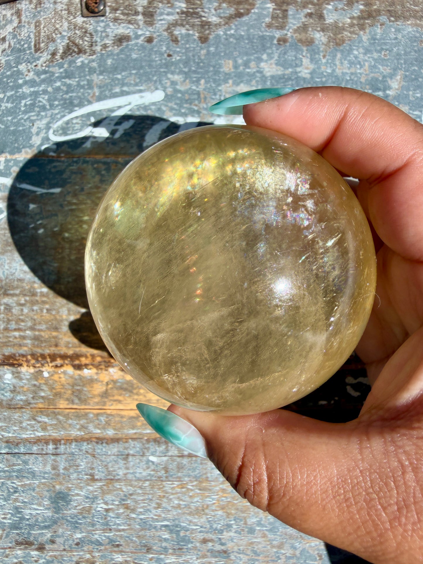 Gorgeous Optical Honey Calcite Sphere | Opt S