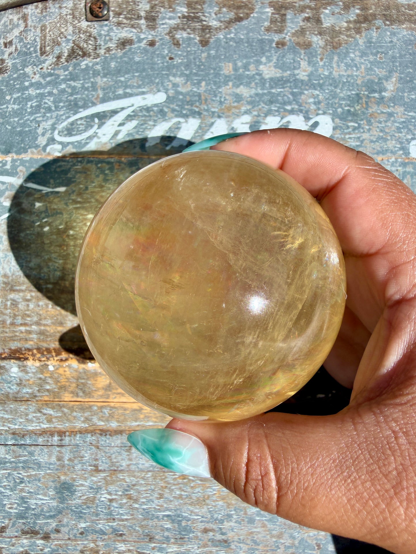 Gorgeous Optical Honey Calcite Sphere | Opt S