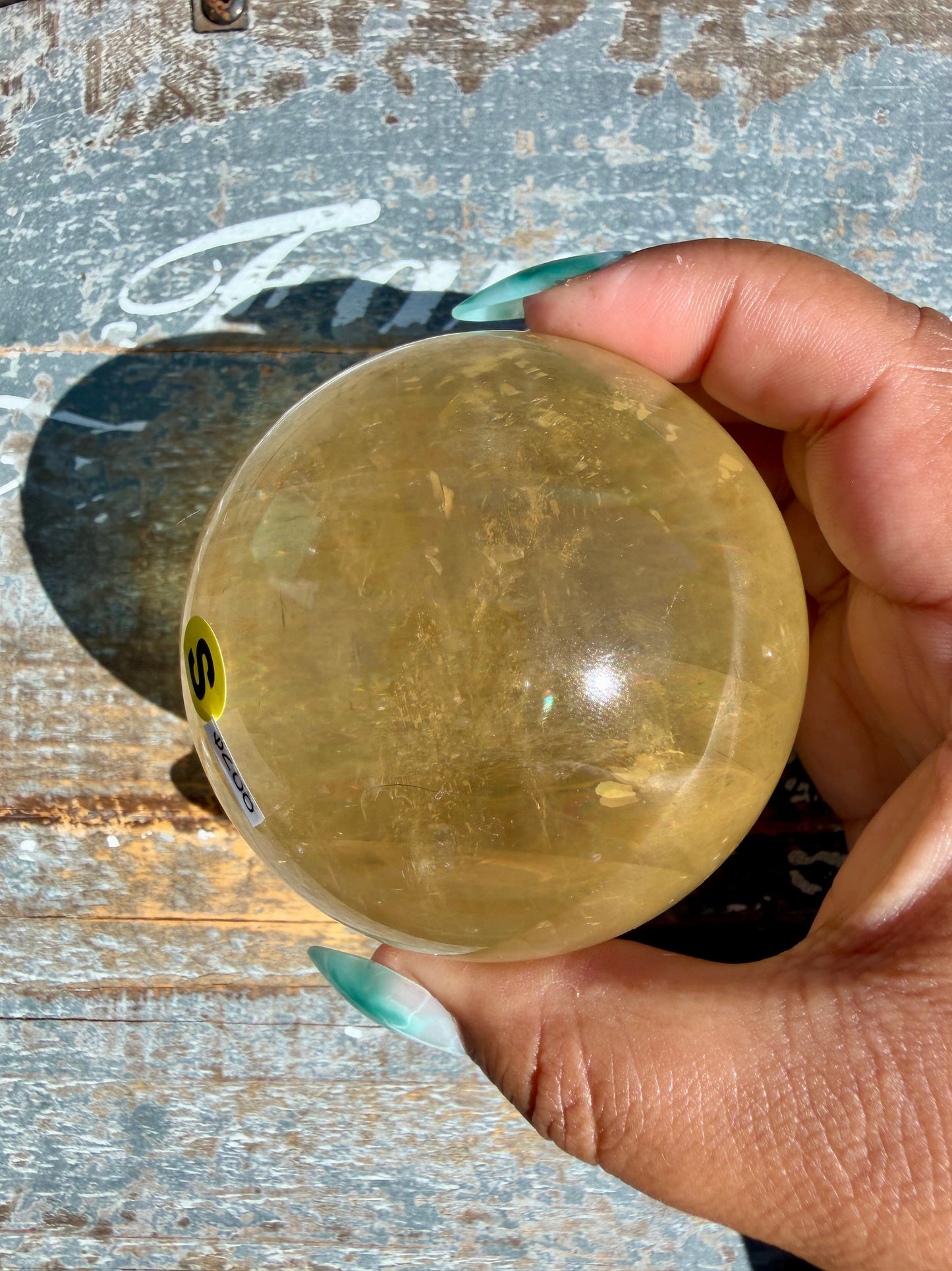 Gorgeous Optical Honey Calcite Sphere | Opt S