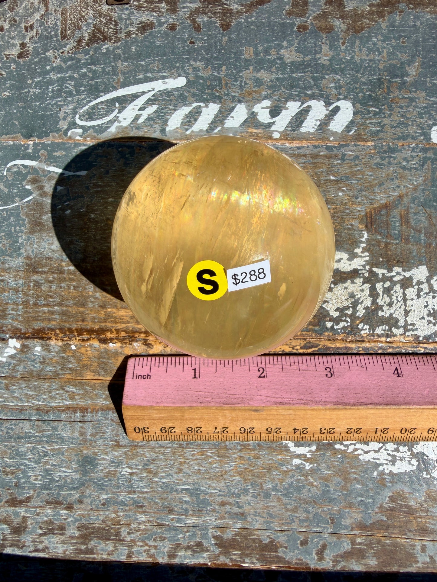 Gorgeous Optical Honey Calcite Sphere | Opt S
