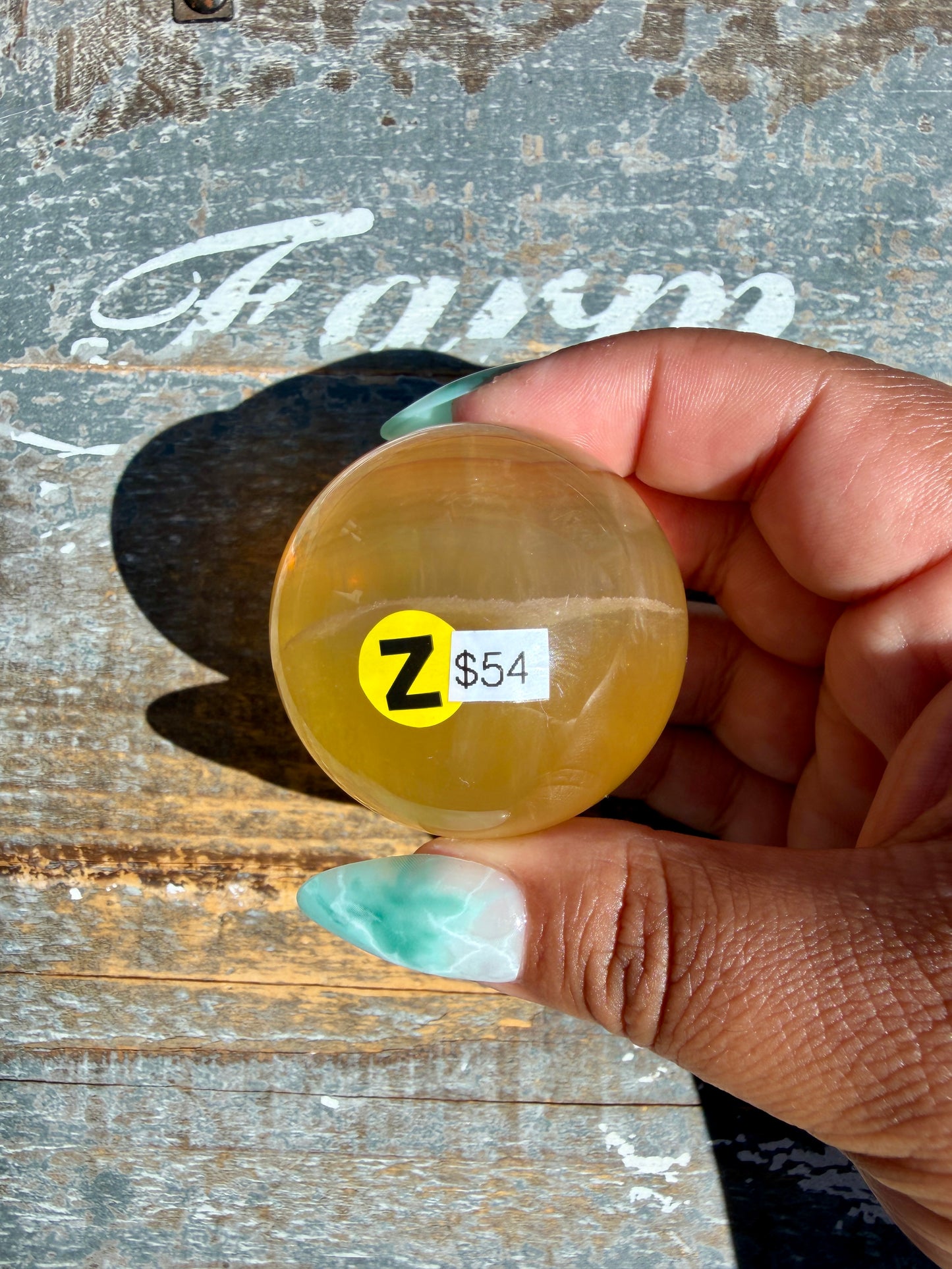 Gorgeous Yellow Candy Fluorite Sphere | Opt Z