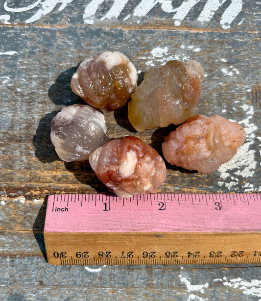 One (1) Flower Agate Money Toad | Intuitively Chosen