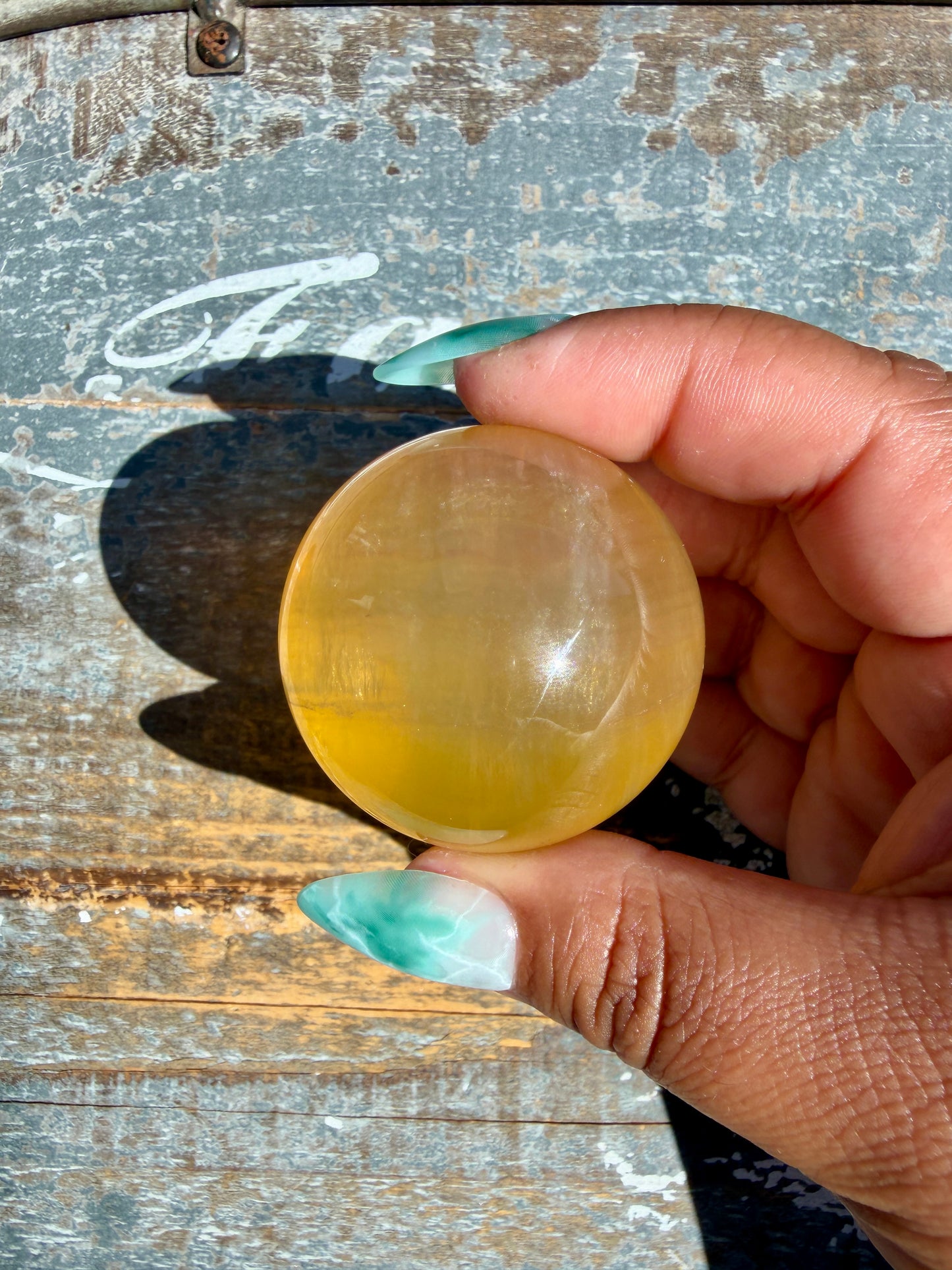 Gorgeous Yellow Candy Fluorite Sphere | Opt Z