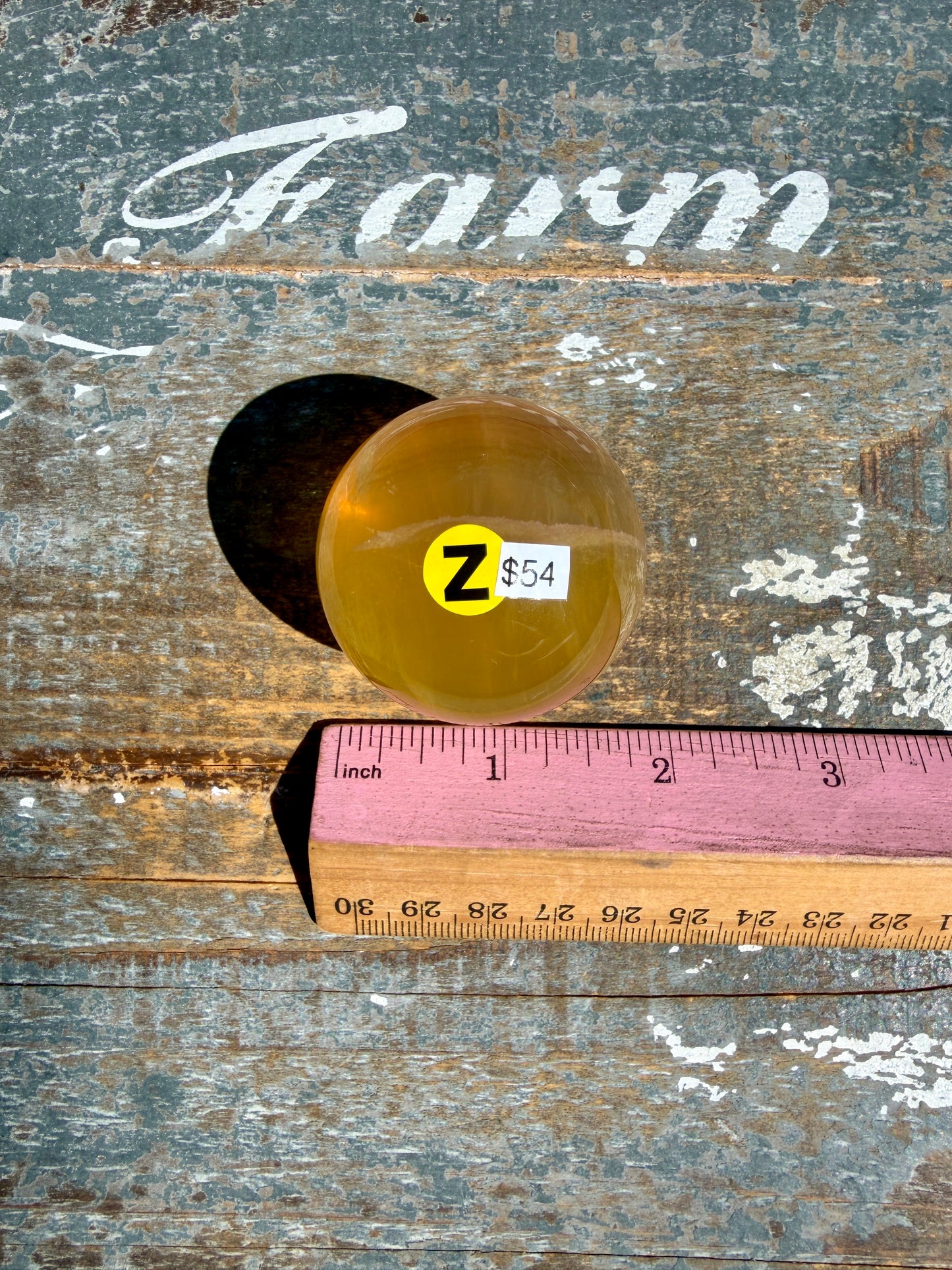 Gorgeous Yellow Candy Fluorite Sphere | Opt Z