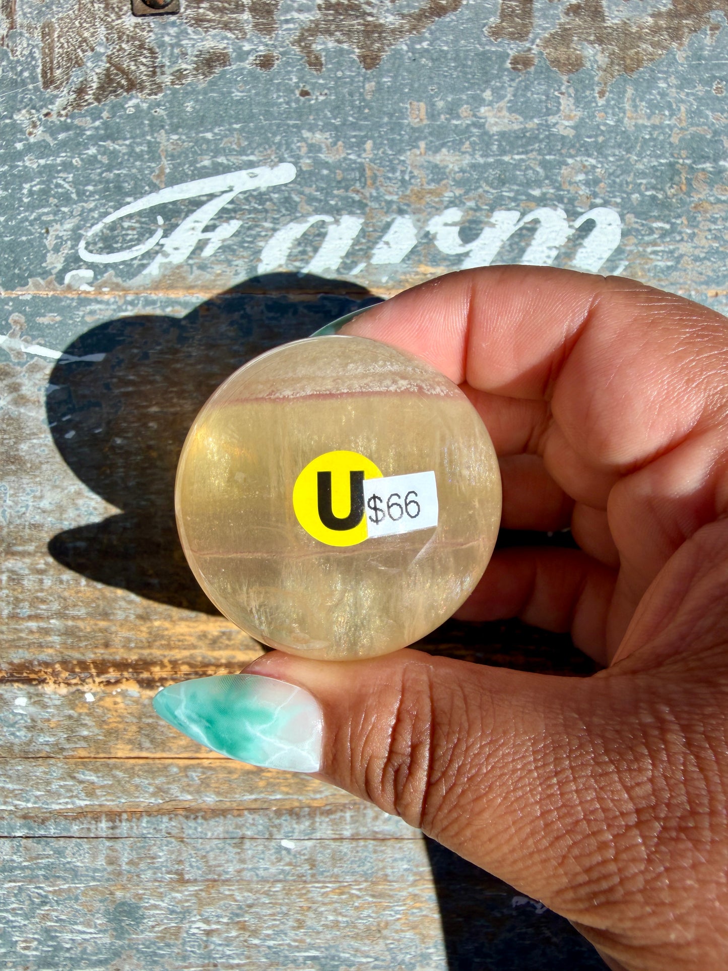Gorgeous Yellow Candy Fluorite Sphere | Opt U