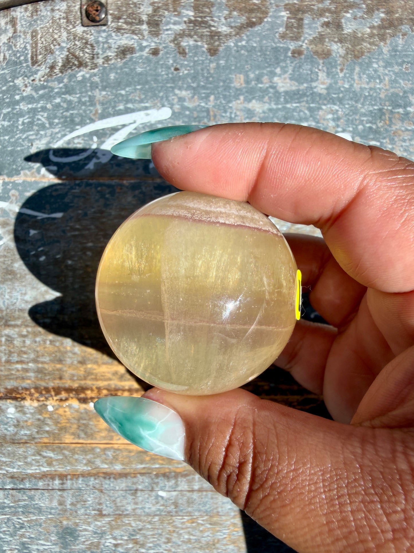 Gorgeous Yellow Candy Fluorite Sphere | Opt U