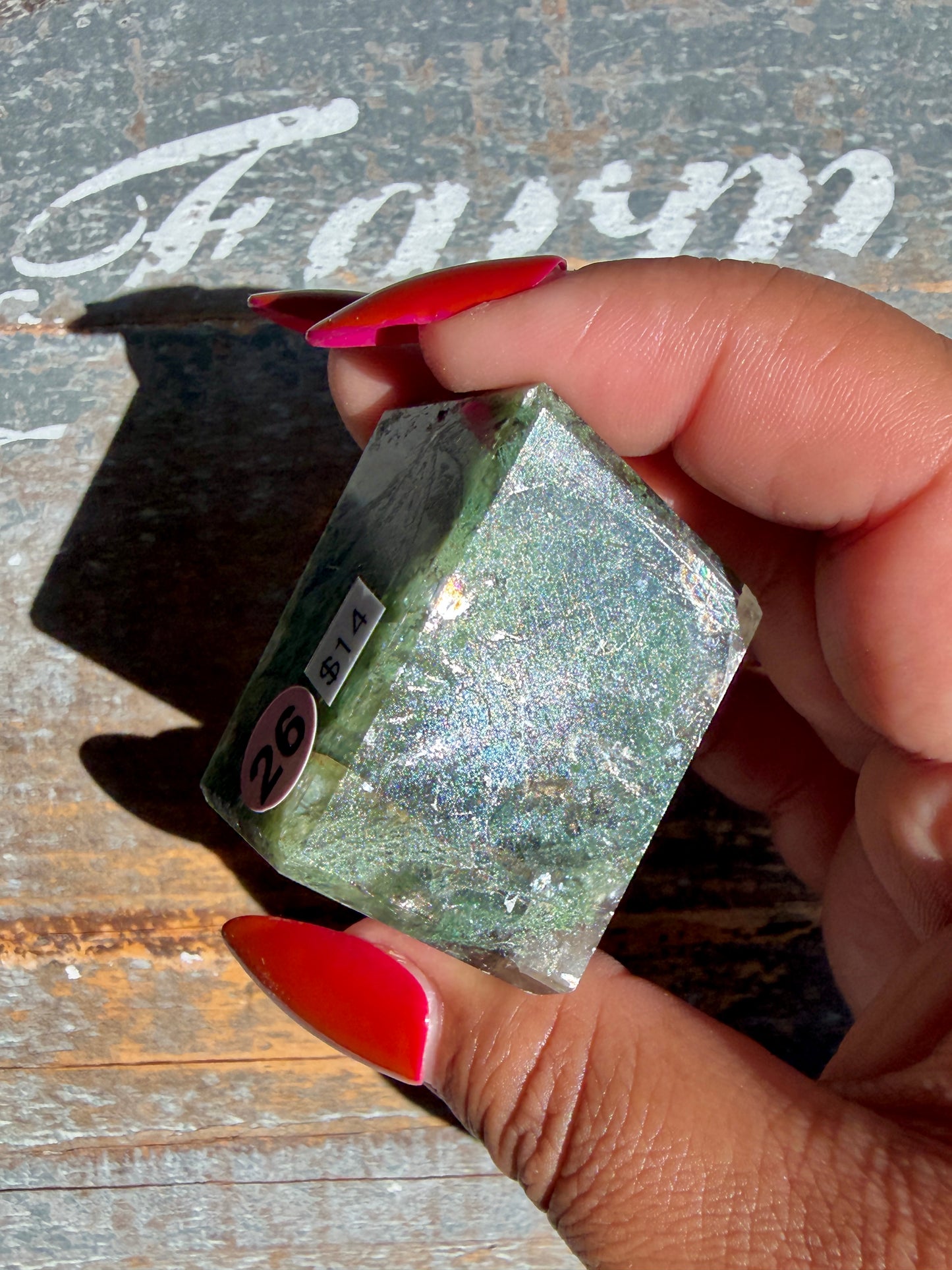Gorgeous Optical Calcite + Moss Agate Combo Mineral Freeform From India | Opt 26