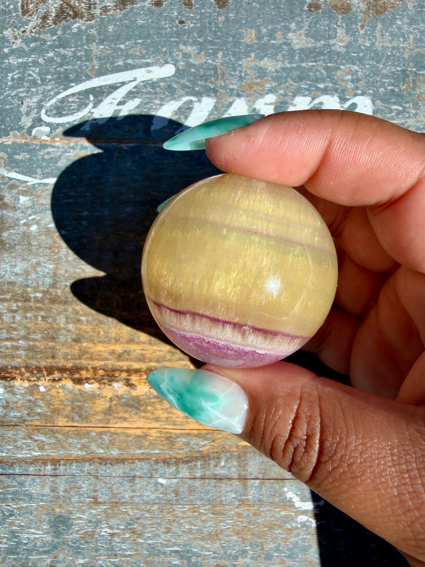 Gorgeous Yellow Candy Fluorite Sphere | Opt Q