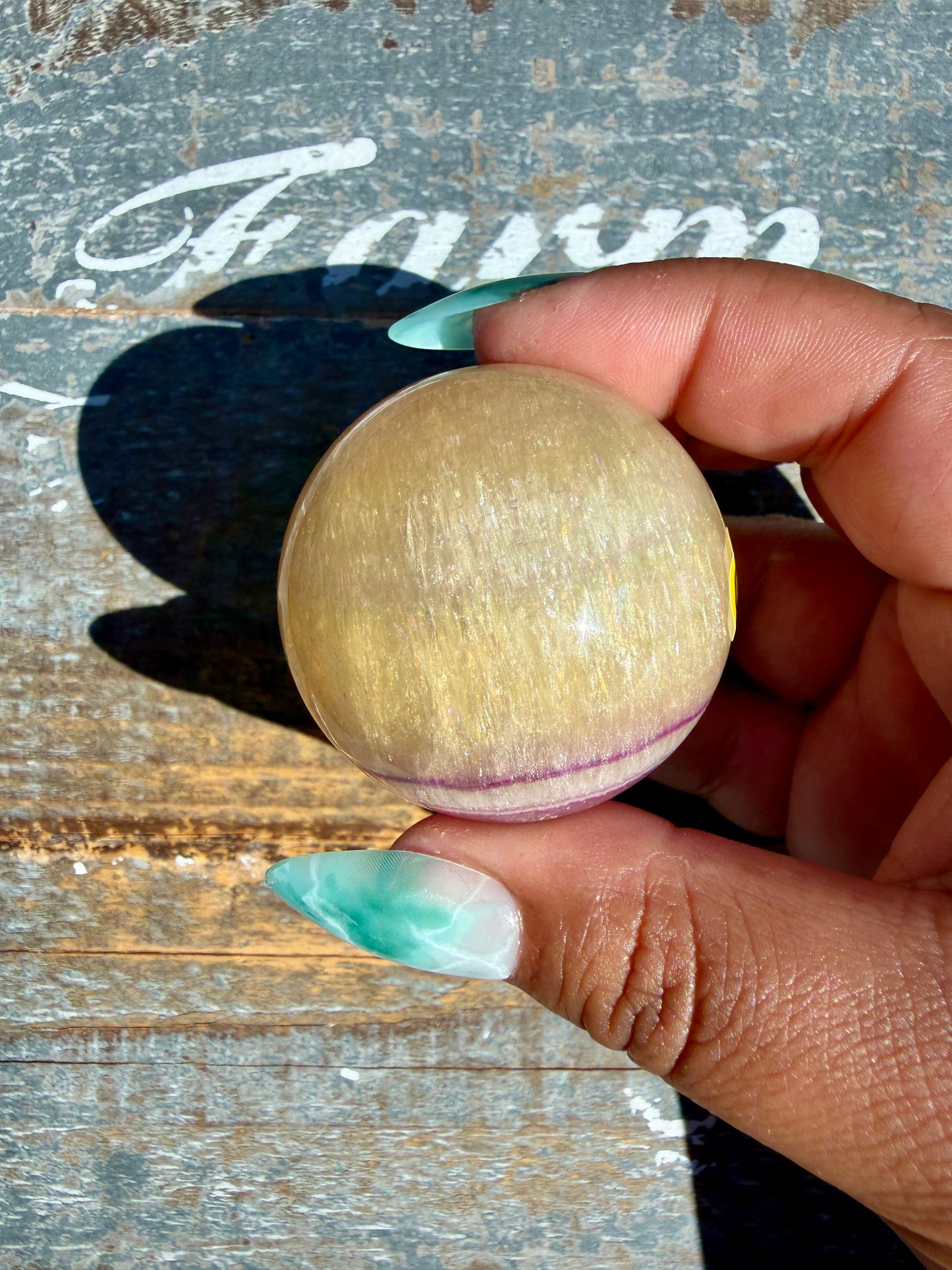 Gorgeous Yellow Candy Fluorite Sphere | Opt Q