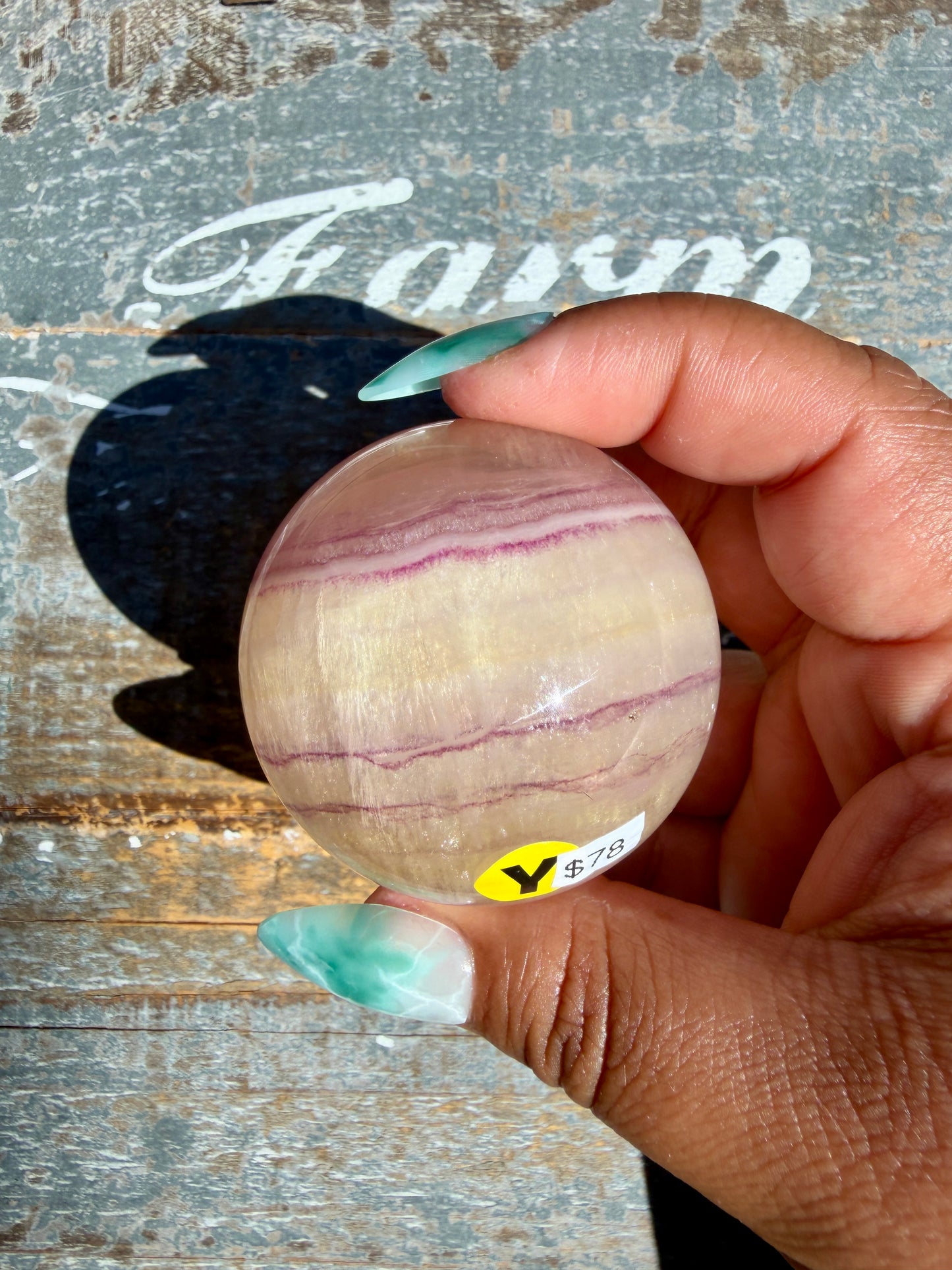 Gorgeous Yellow Candy Fluorite Sphere | Opt Y