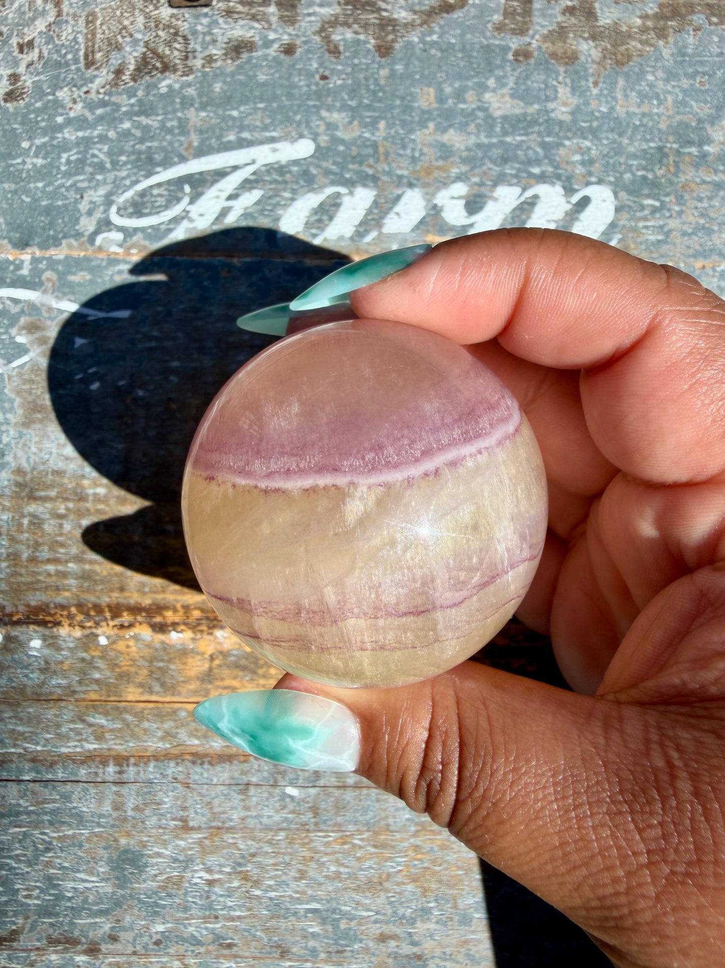 Gorgeous Yellow Candy Fluorite Sphere | Opt Y
