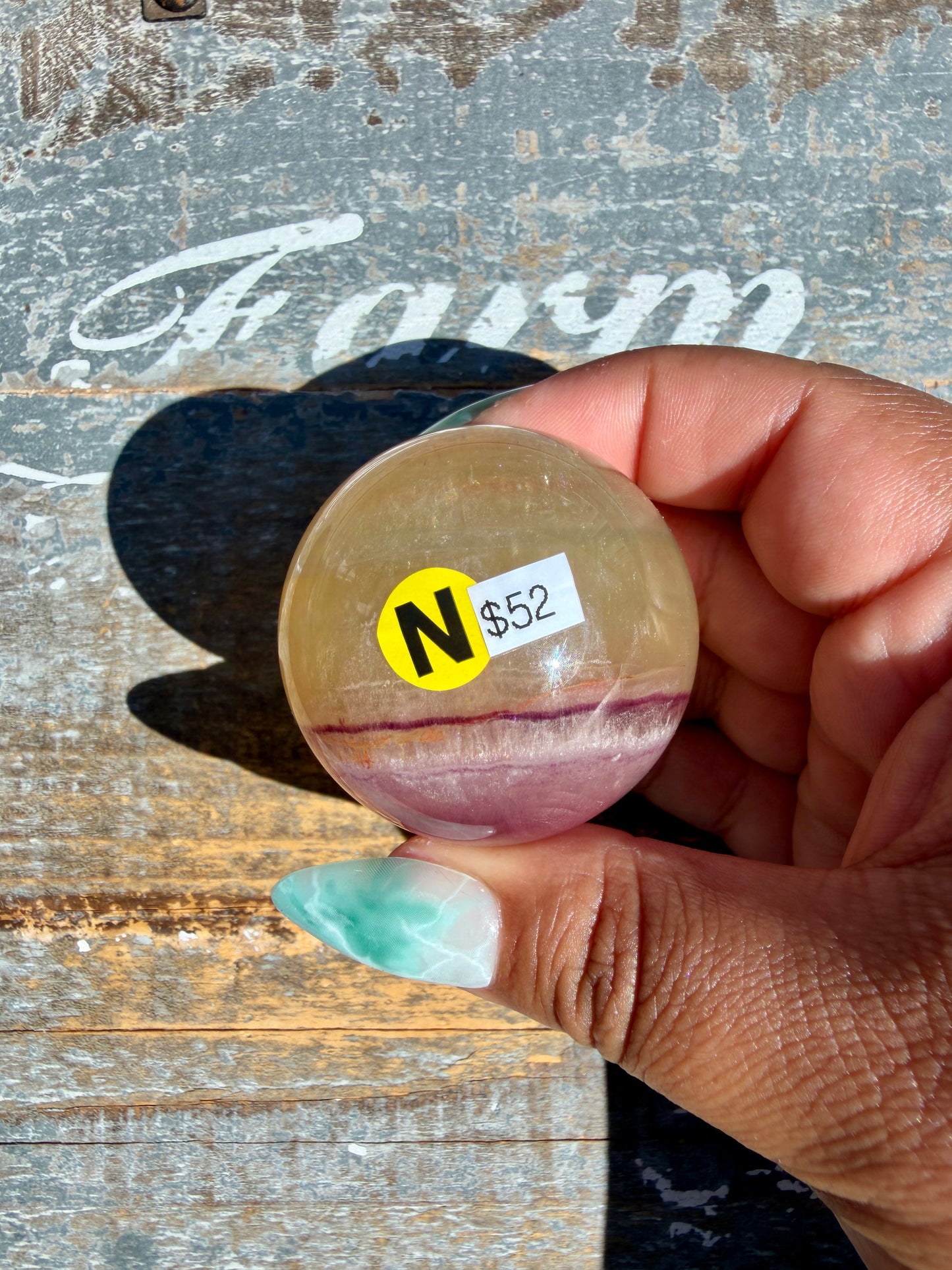 Gorgeous Yellow Candy Fluorite Sphere | Opt N