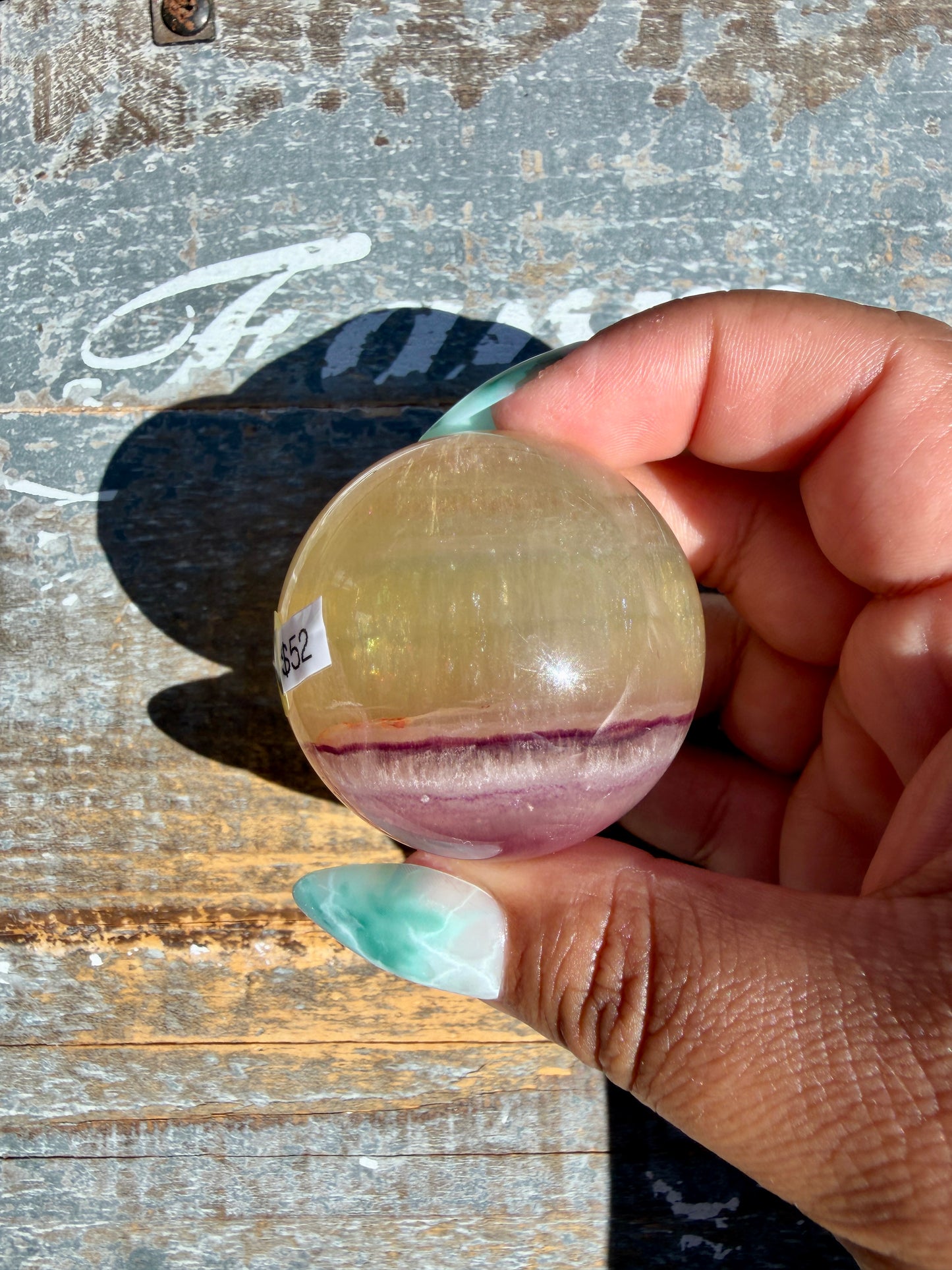 Gorgeous Yellow Candy Fluorite Sphere | Opt N