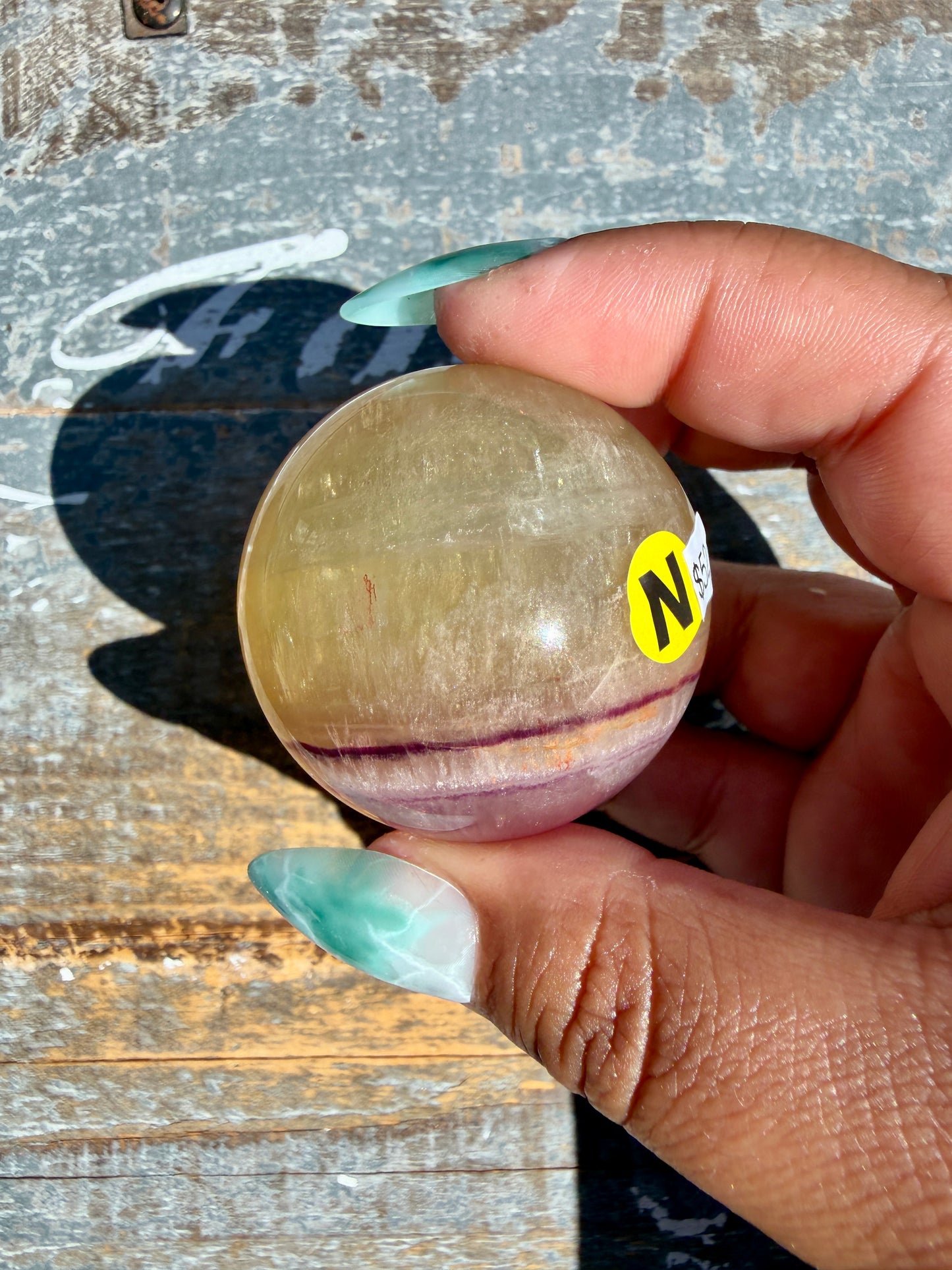 Gorgeous Yellow Candy Fluorite Sphere | Opt N