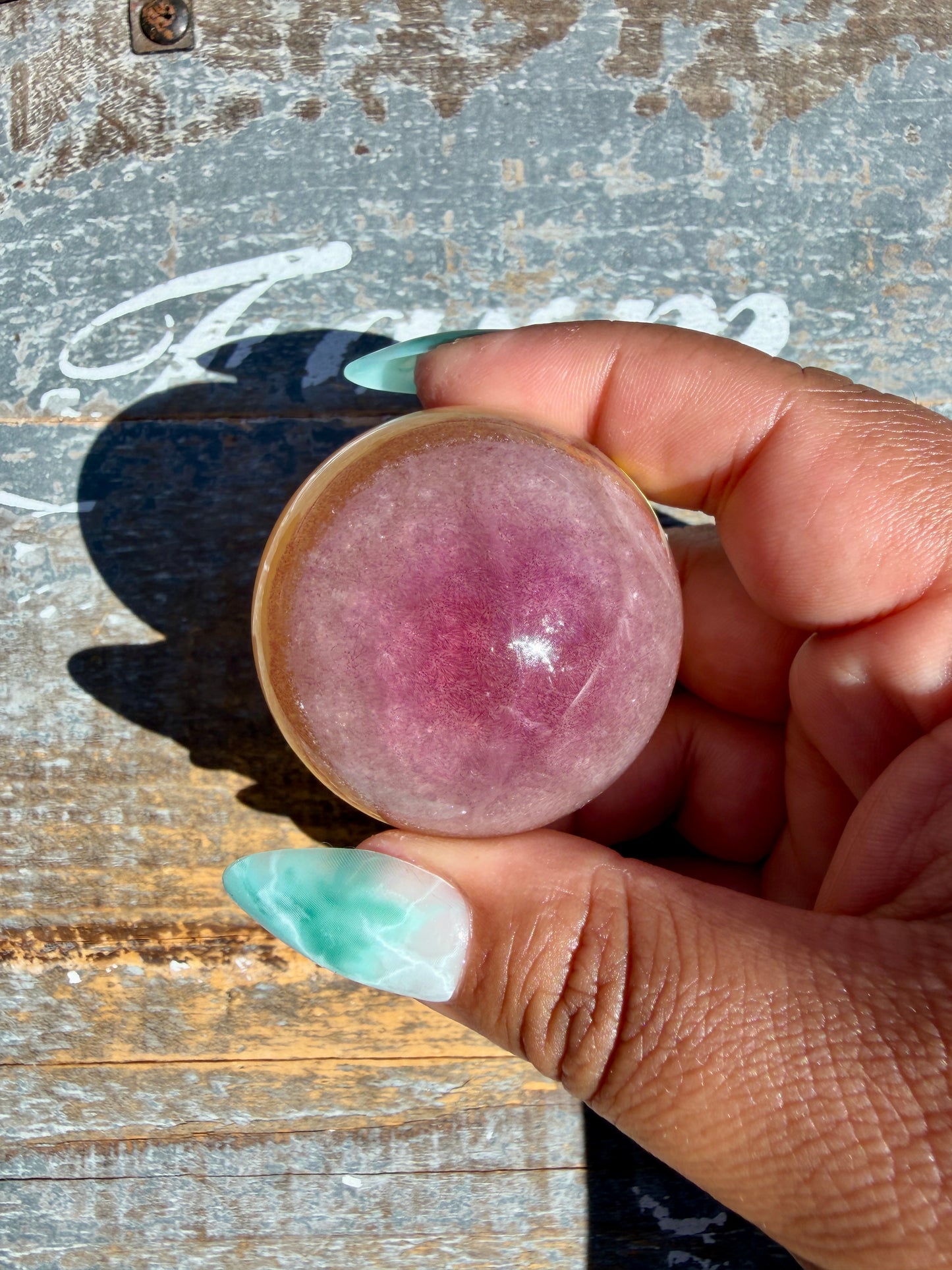 Gorgeous Yellow Candy Fluorite Sphere | Opt N