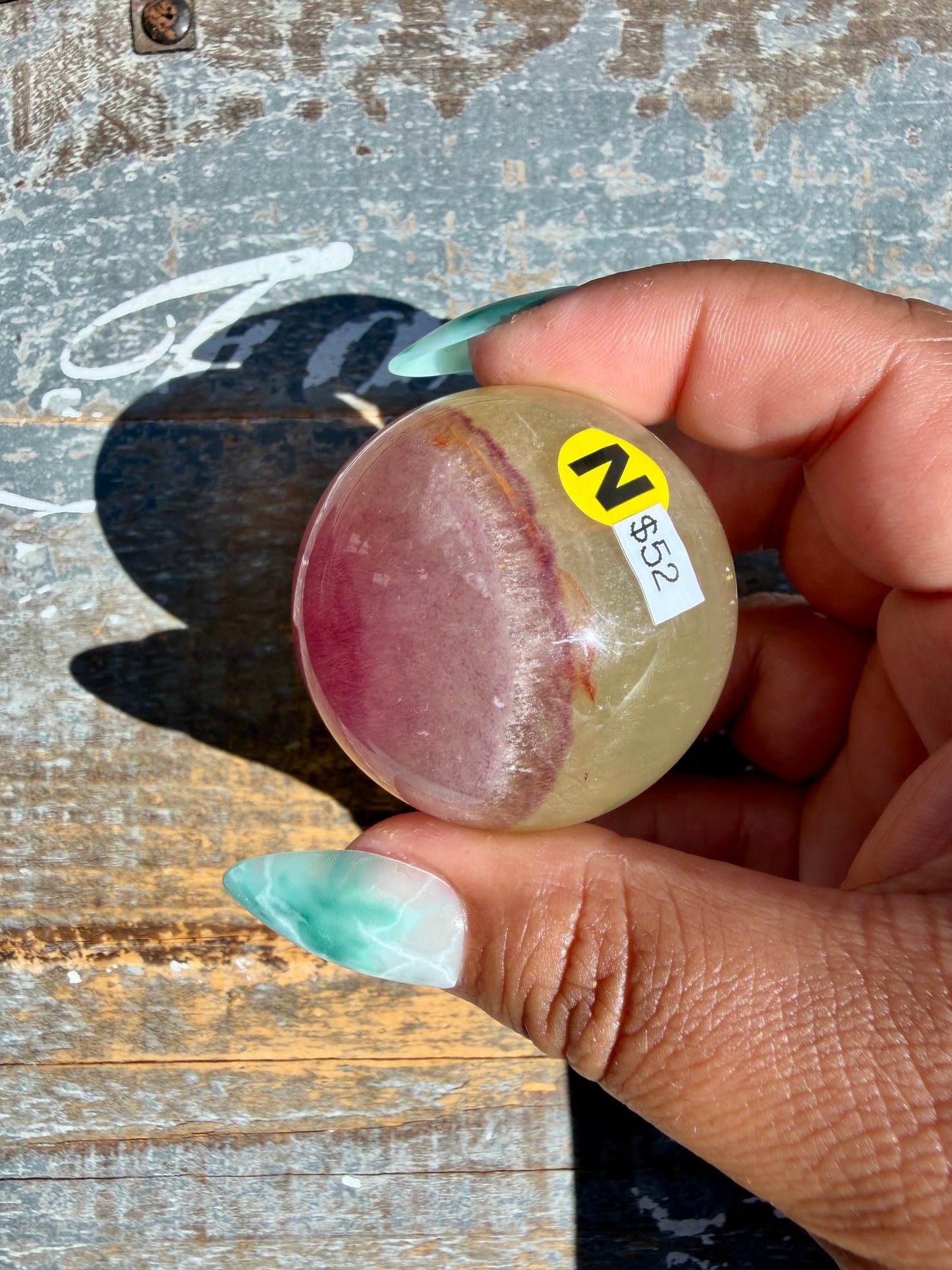 Gorgeous Yellow Candy Fluorite Sphere | Opt N