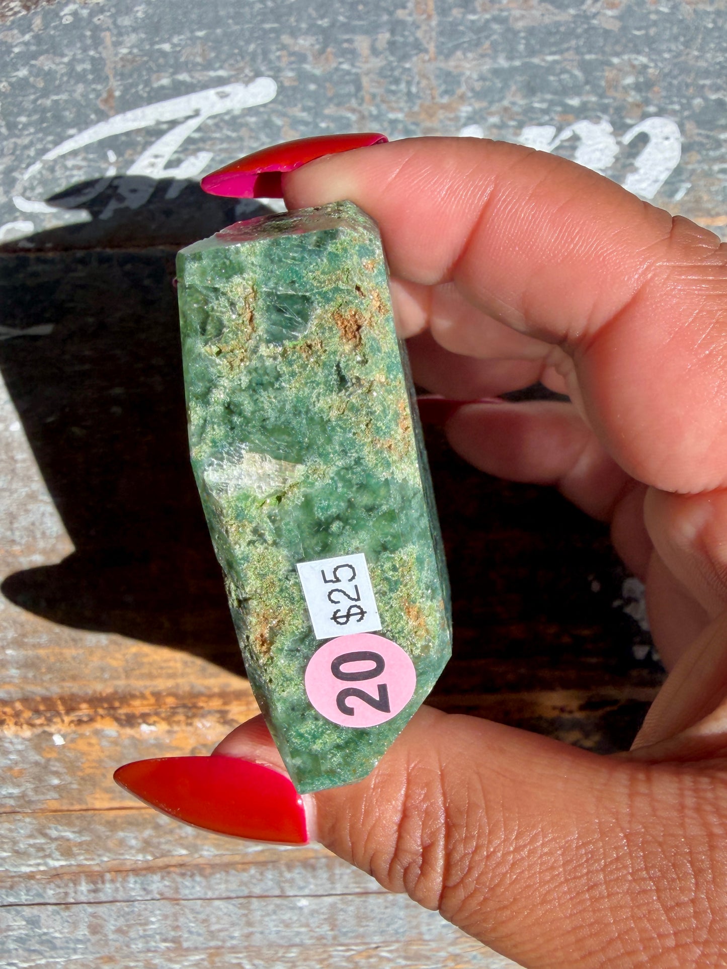 Gorgeous Optical Calcite + Moss Agate Combo Mineral Freeform From India | Opt 20