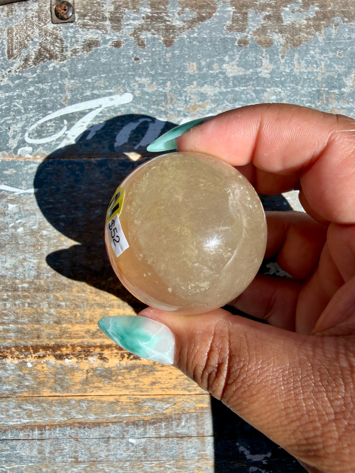 Gorgeous Yellow Candy Fluorite Sphere | Opt N