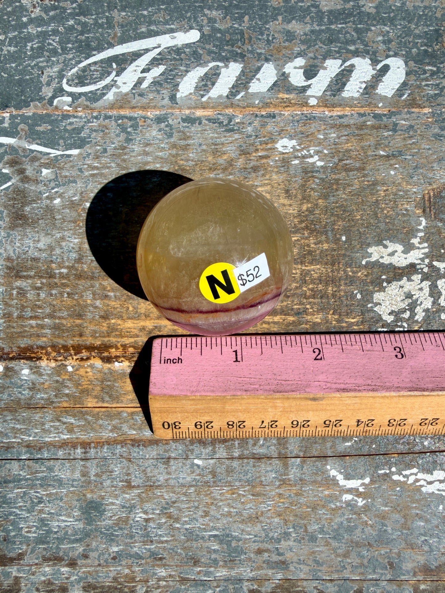 Gorgeous Yellow Candy Fluorite Sphere | Opt N