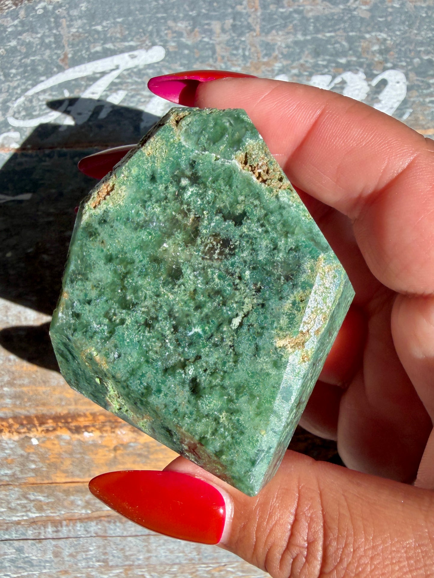 Gorgeous Optical Calcite + Moss Agate Combo Mineral Freeform From India | Opt 20