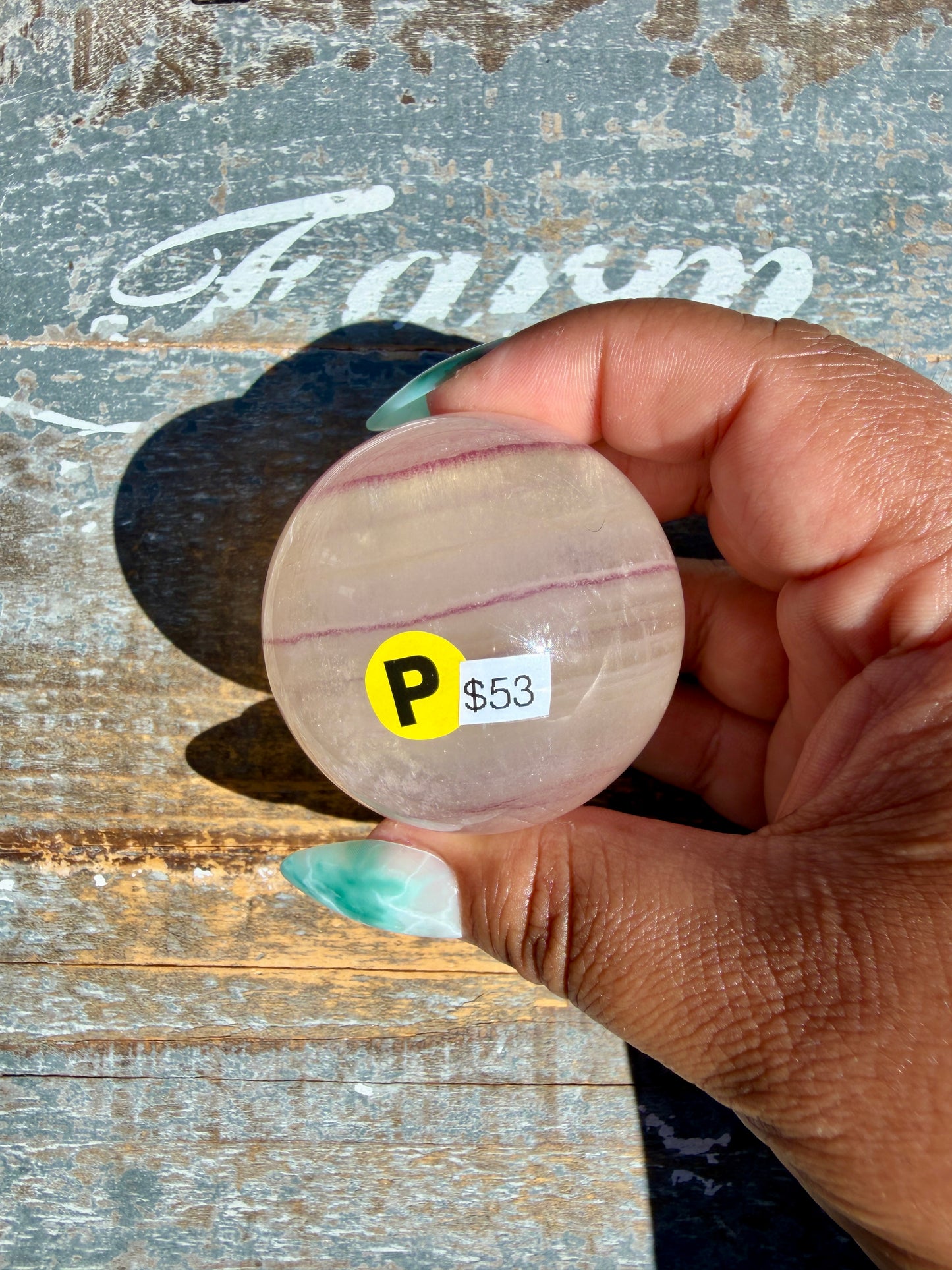 Gorgeous Yellow Candy Fluorite Sphere | Opt P