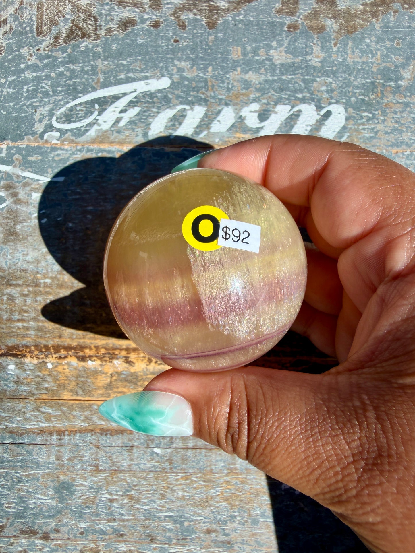Gorgeous Yellow Candy Fluorite Sphere | Opt O