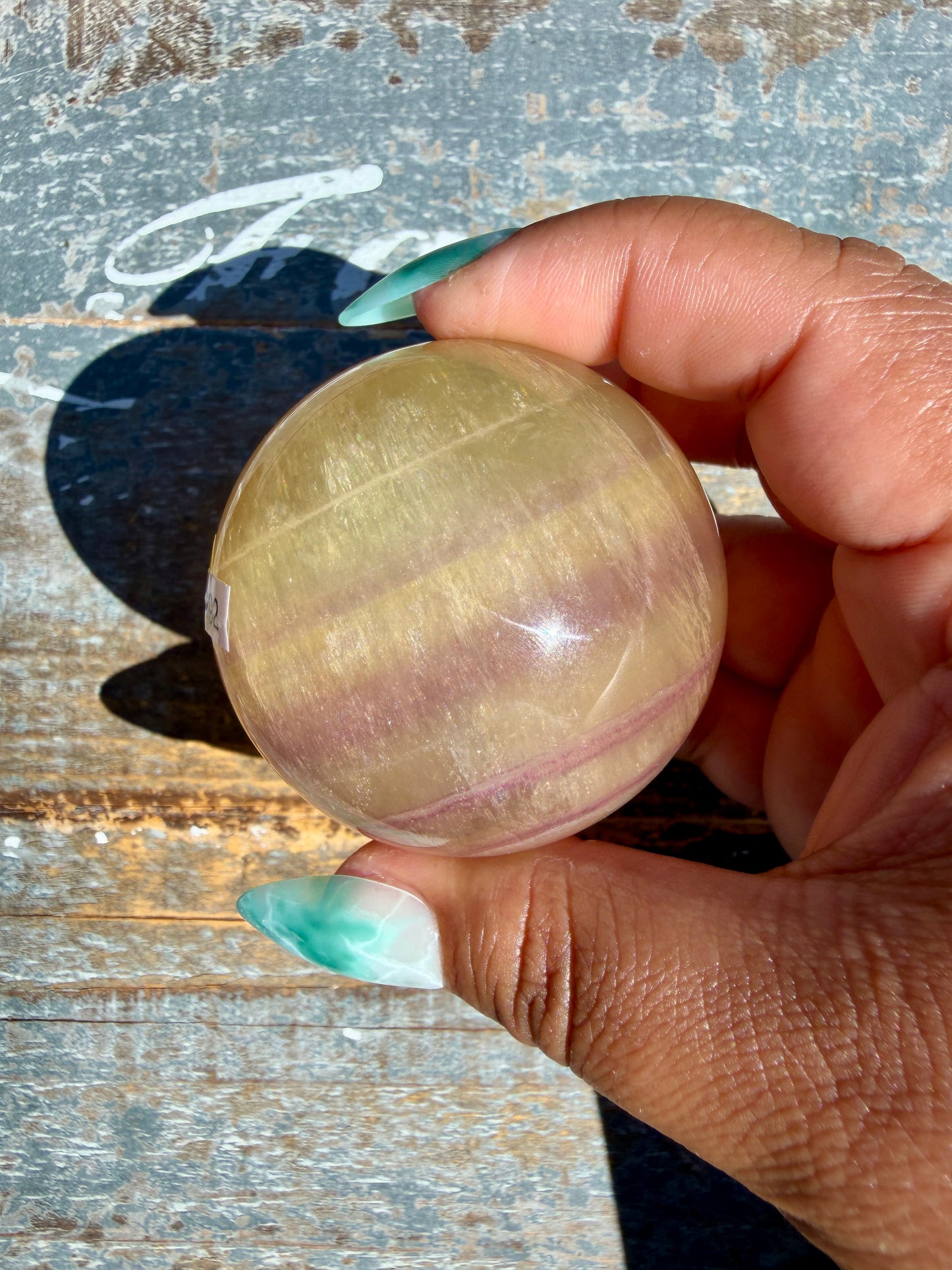Gorgeous Yellow Candy Fluorite Sphere | Opt O