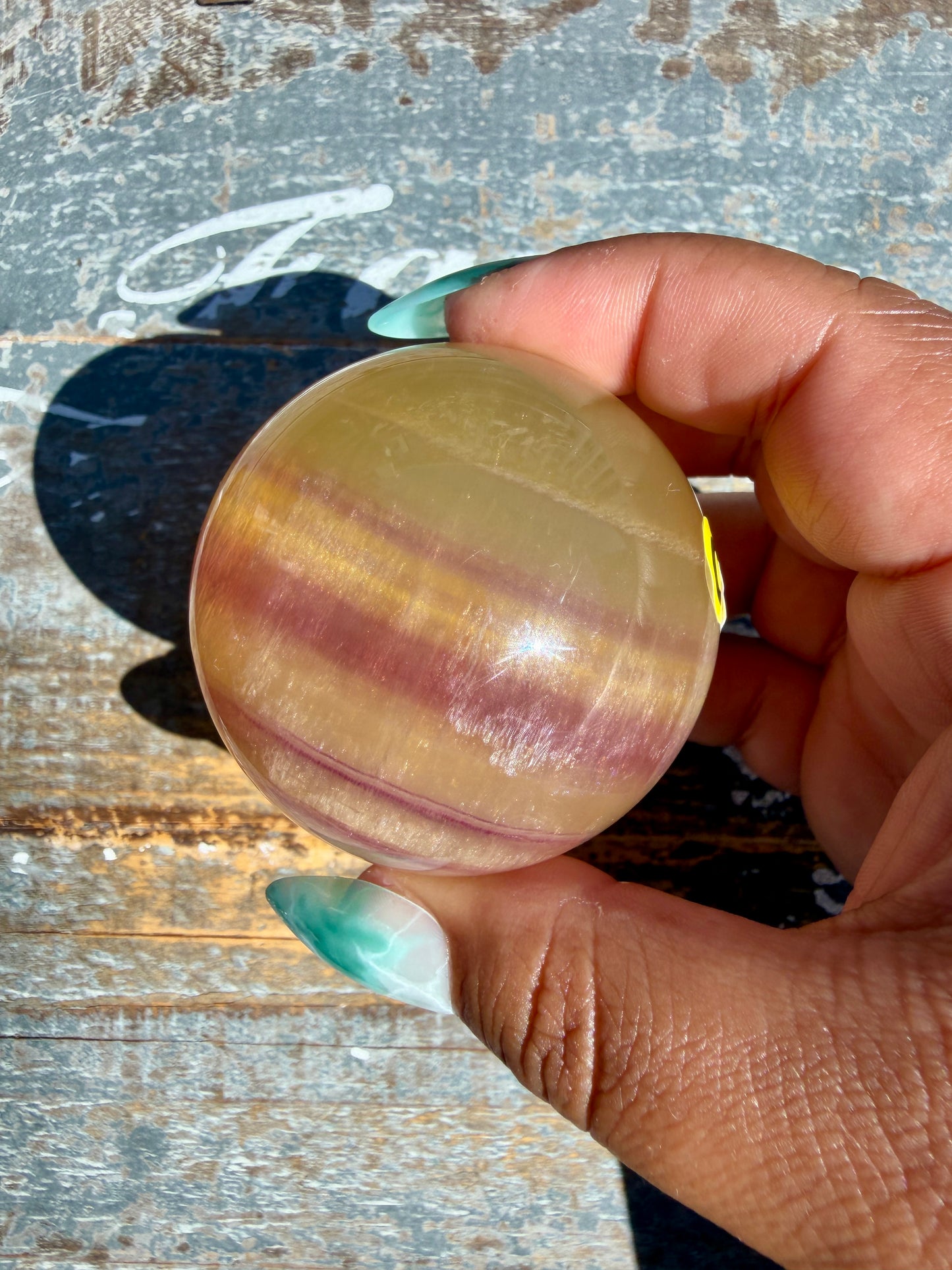 Gorgeous Yellow Candy Fluorite Sphere | Opt O