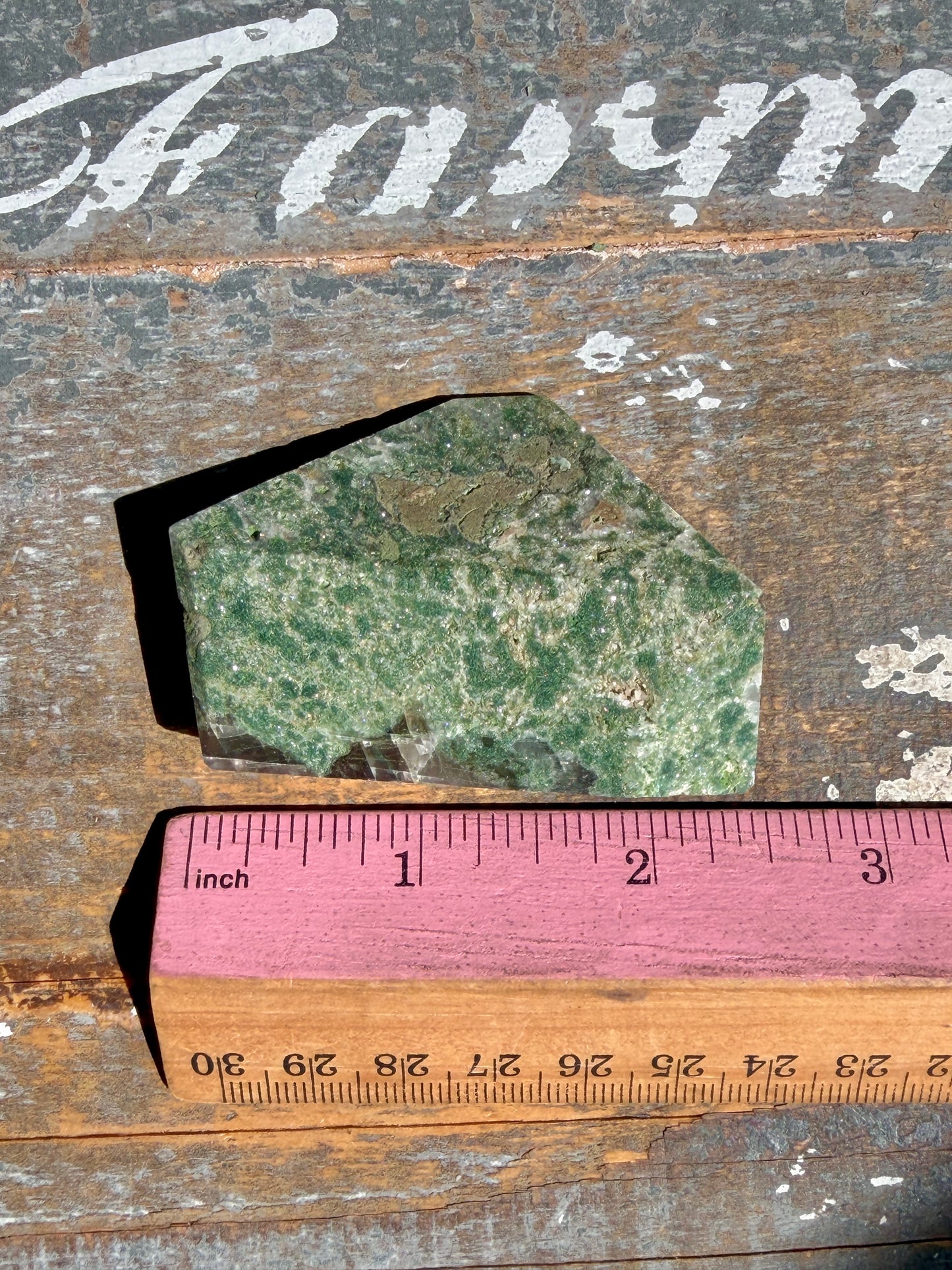 Gorgeous Optical Calcite + Moss Agate Combo Mineral Freeform From India | Opt 24