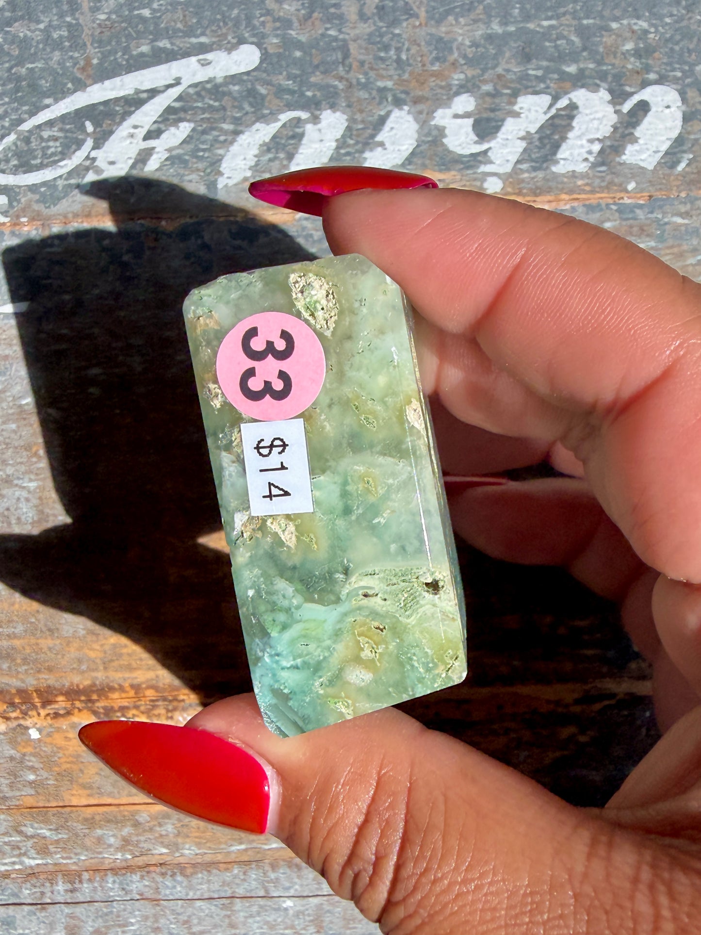 Gorgeous Optical Calcite + Moss Agate Combo Mineral Freeform From India | Opt 33