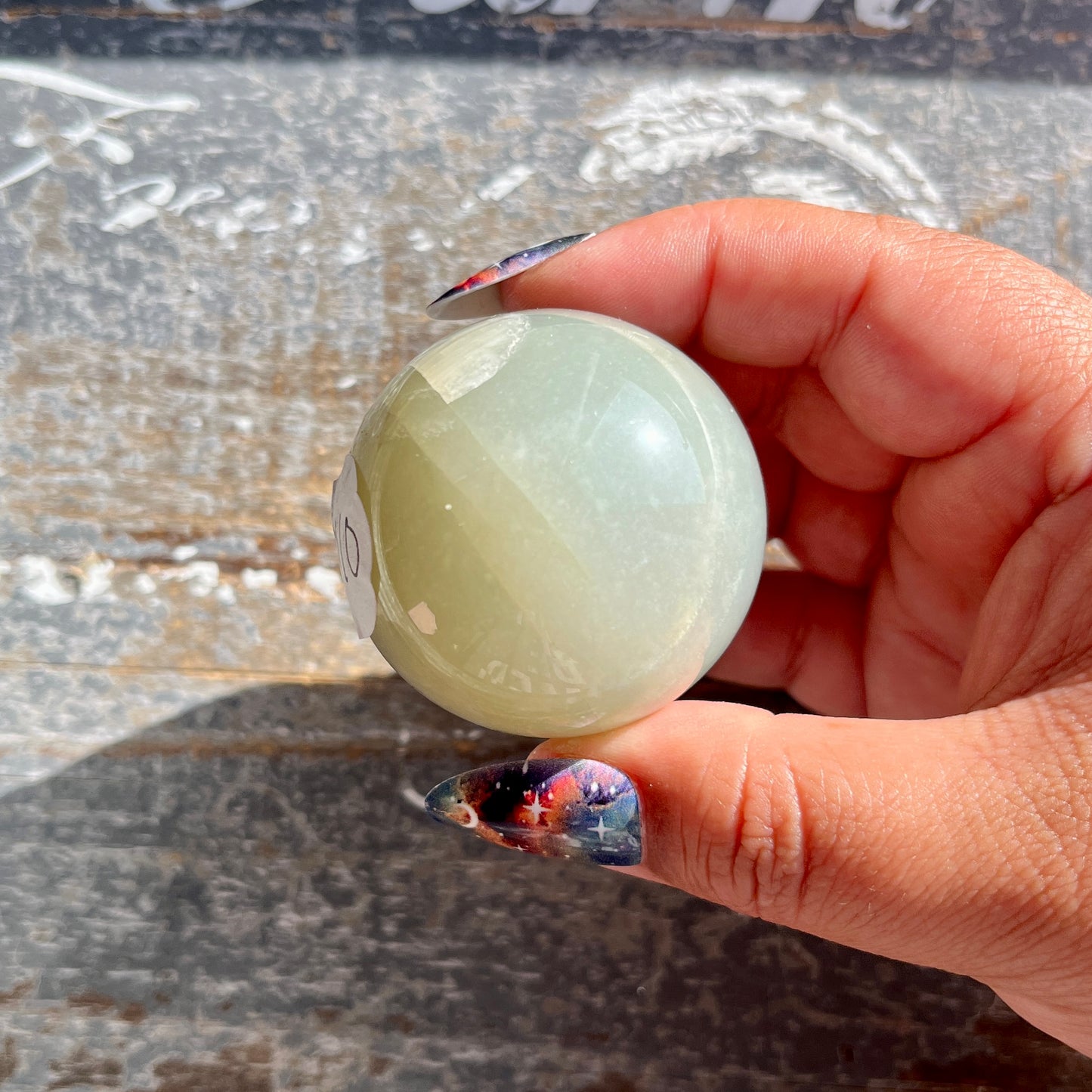 Gorgeous Sage Green Moonstone Sphere from Tanzania