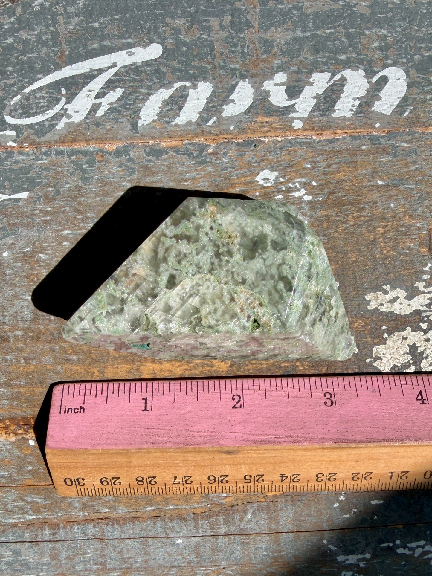Gorgeous Optical Calcite + Moss Agate Combo Mineral Freeform From India | Opt 17