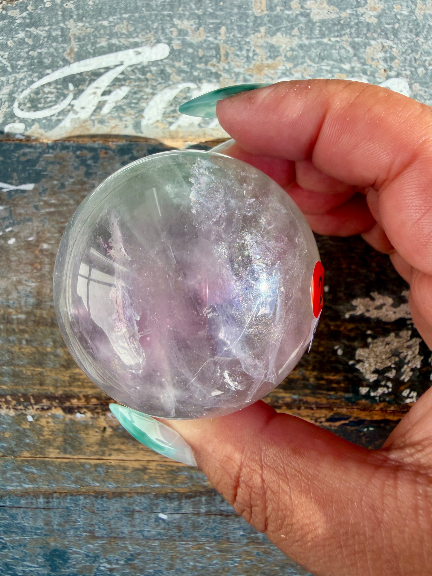 Gorgeous Stormy Water Fluorite Sphere | Opt 2