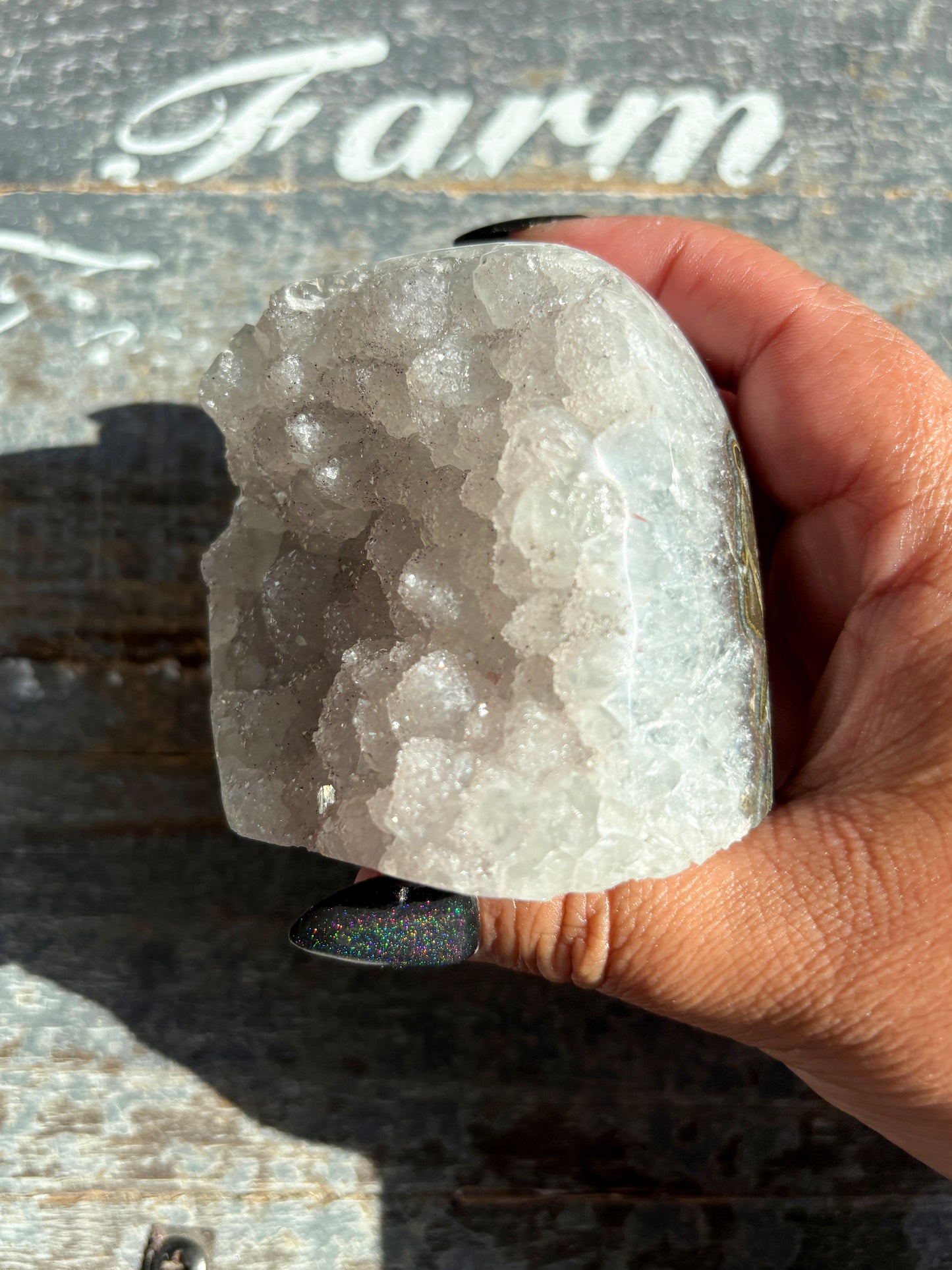 Gorgeous Rainbow Amethyst Cut Base from Brazil *Natural Color