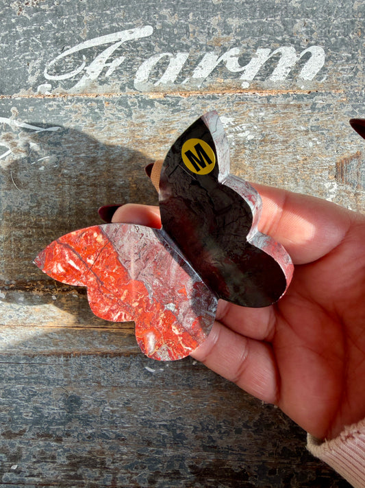 Gorgeous Jaspilite (Jasper + Hematite) 3D Butterfly | Opt M