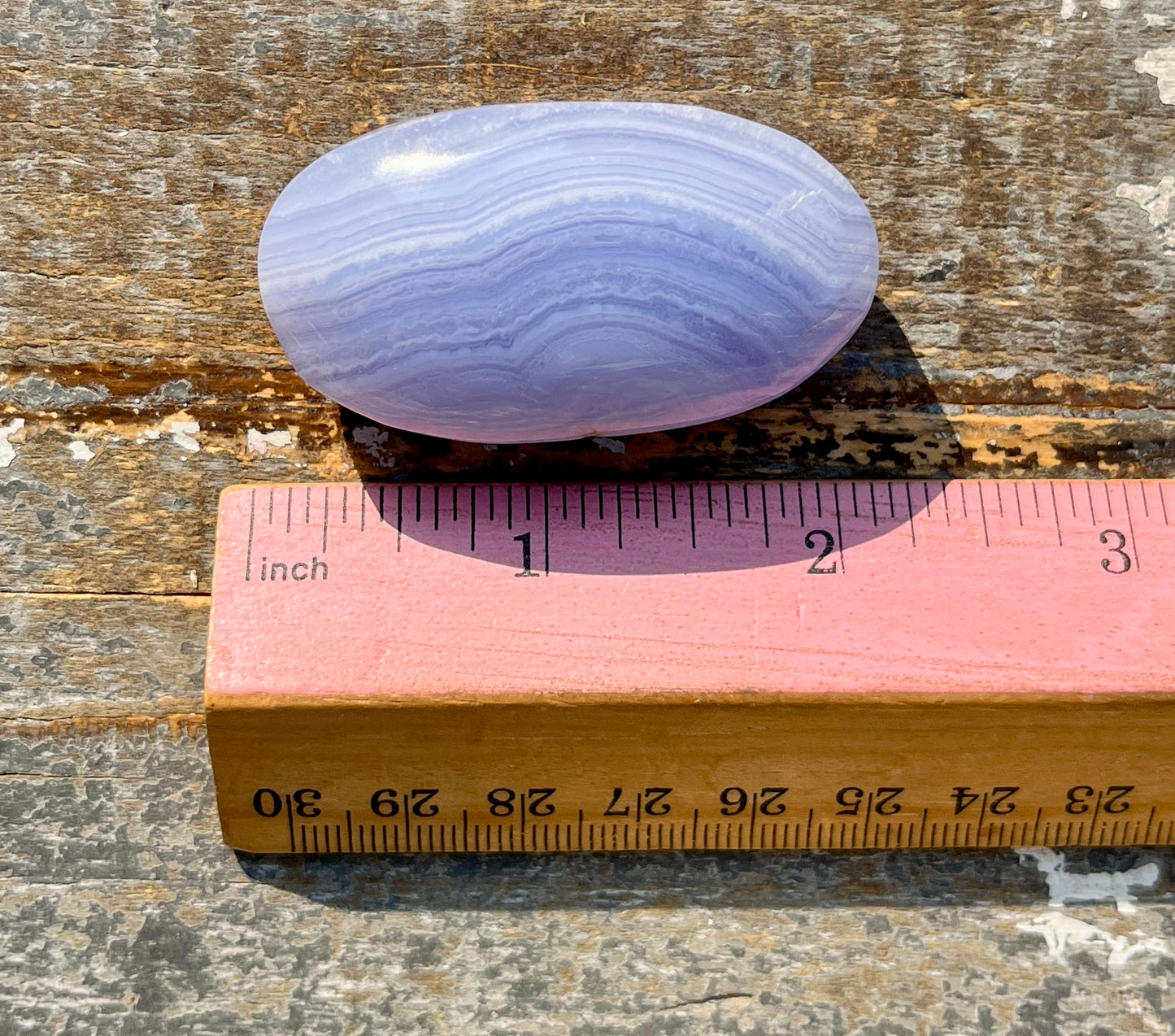 Gorgeous Blue Lace Agate Palm Stone