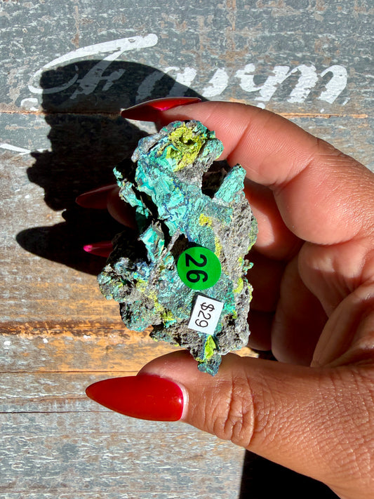 Gorgeous Malachite + Azurite on Matrix Specimen | Opt 26