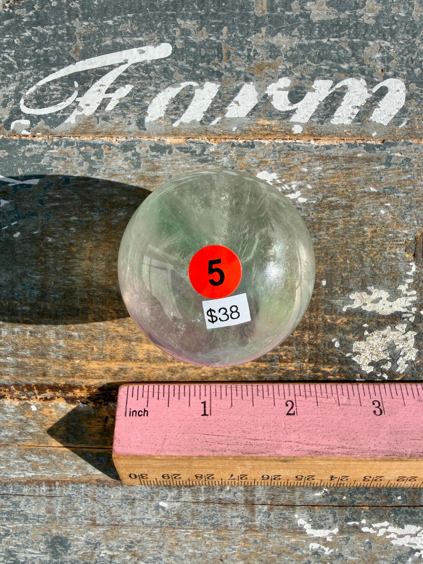 Gorgeous Stormy Water Fluorite Sphere | Opt 5