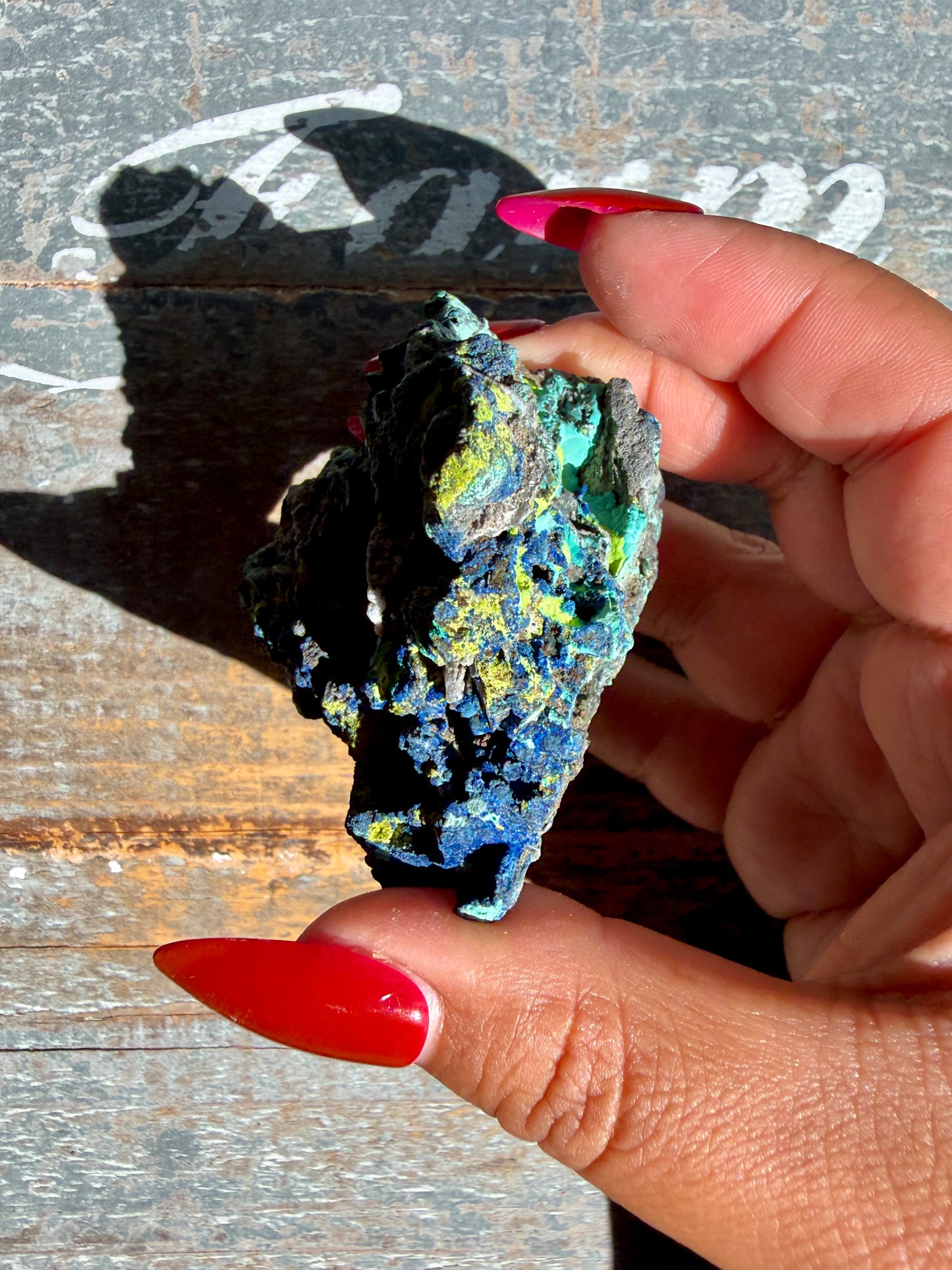 Gorgeous Malachite + Azurite on Matrix Specimen | Opt 24