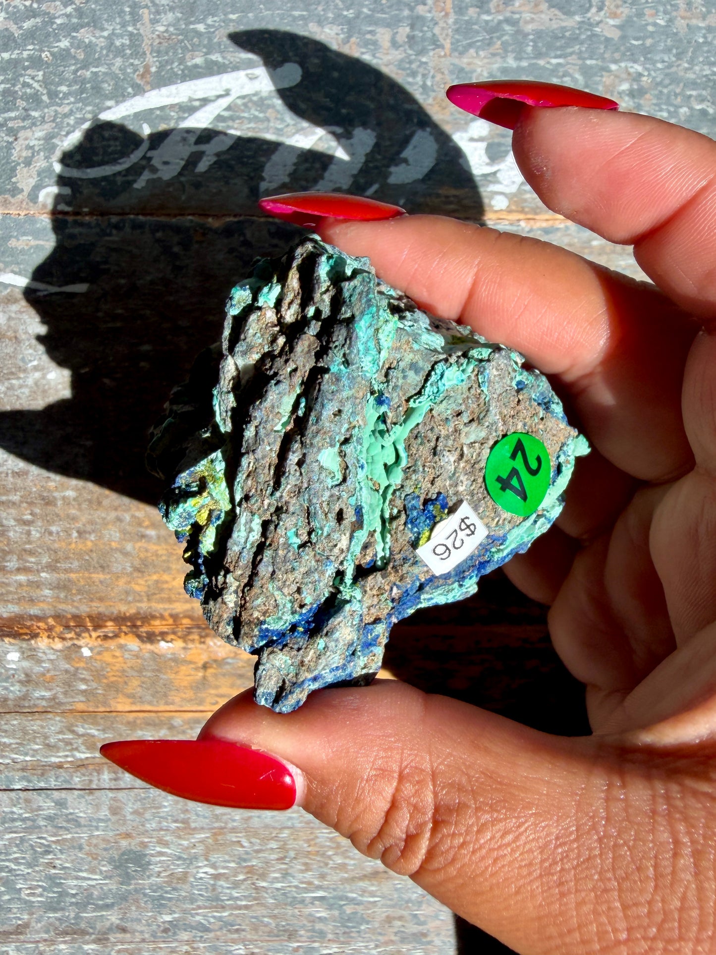 Gorgeous Malachite + Azurite on Matrix Specimen | Opt 24