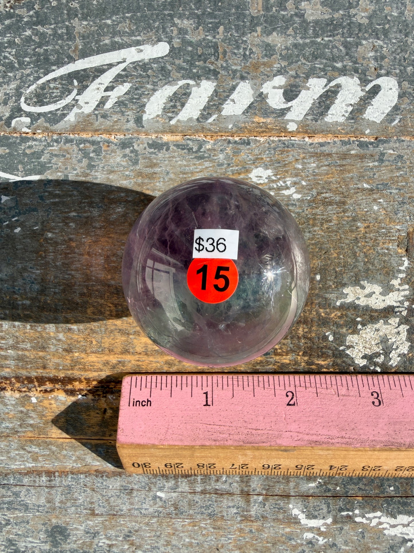 Gorgeous Stormy Water Fluorite Sphere | Opt 15
