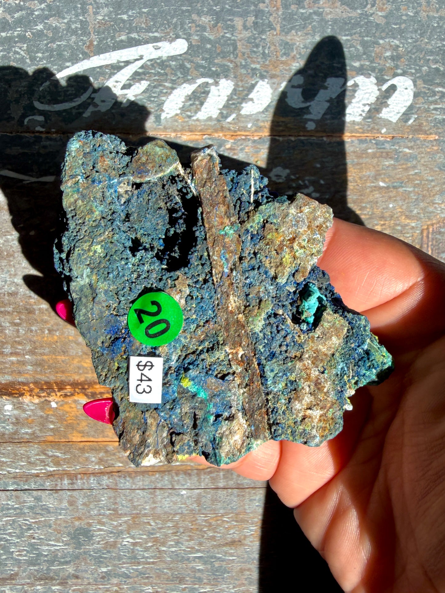 Gorgeous Malachite + Azurite on Matrix Specimen | Opt 20