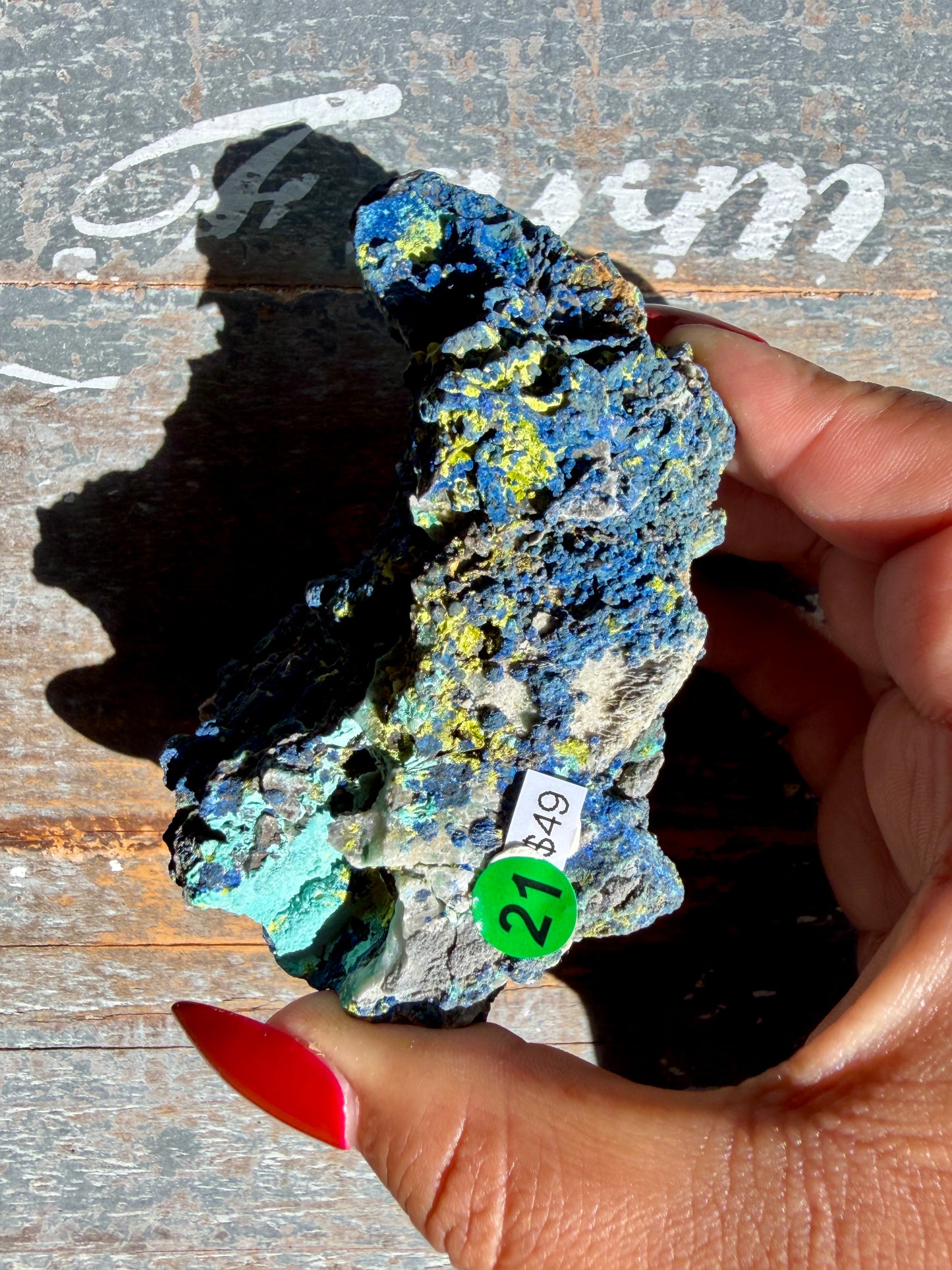 Gorgeous Malachite + Azurite on Matrix Specimen | Opt 21