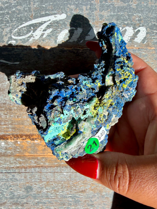 Gorgeous Malachite + Azurite on Matrix Specimen | Opt 21