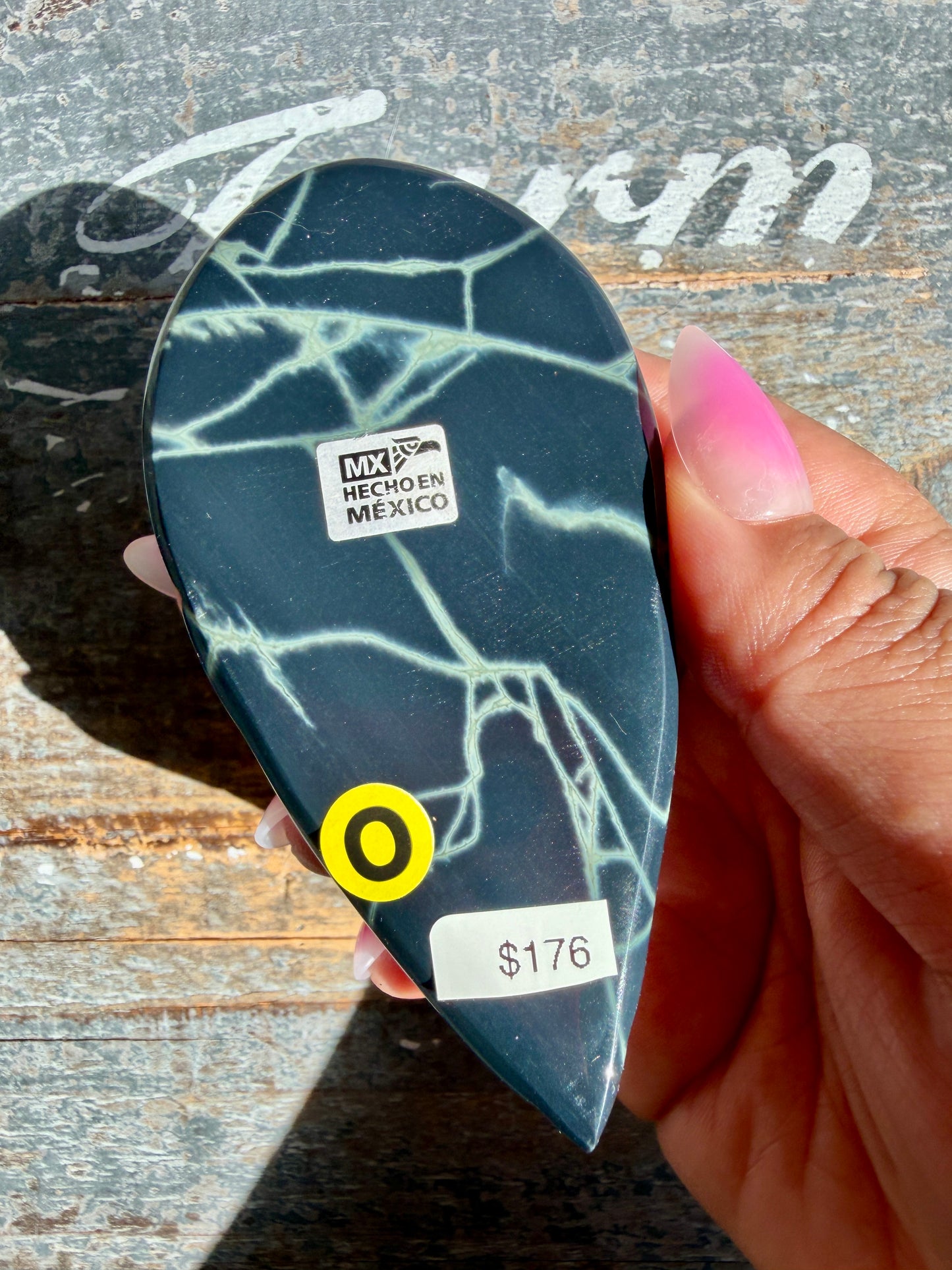 Gorgeous Spiderweb Obsidian Alien Head | Opt O